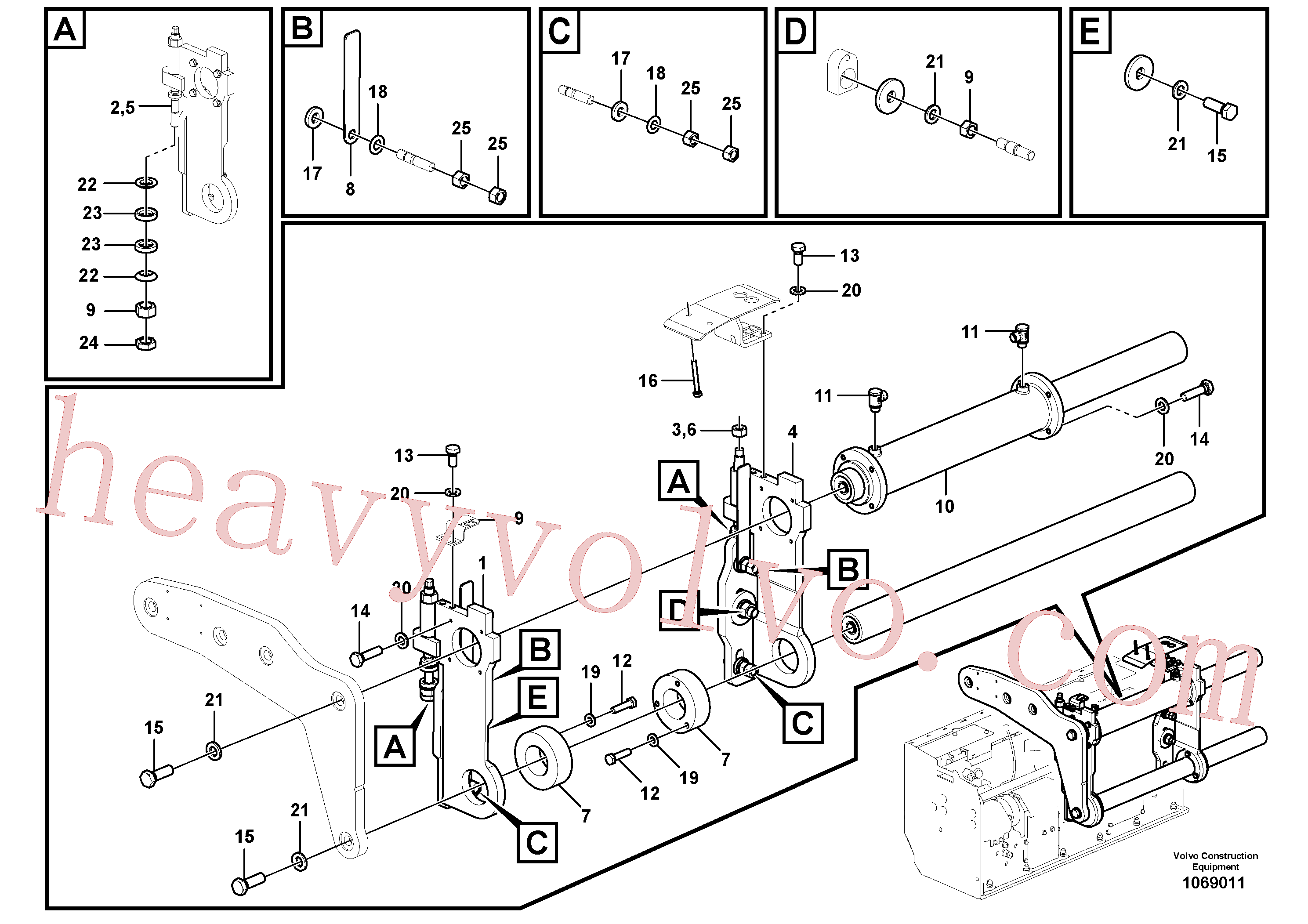 RM80899982 for Volvo Screed guide for extendable screed(1069011 assembly)