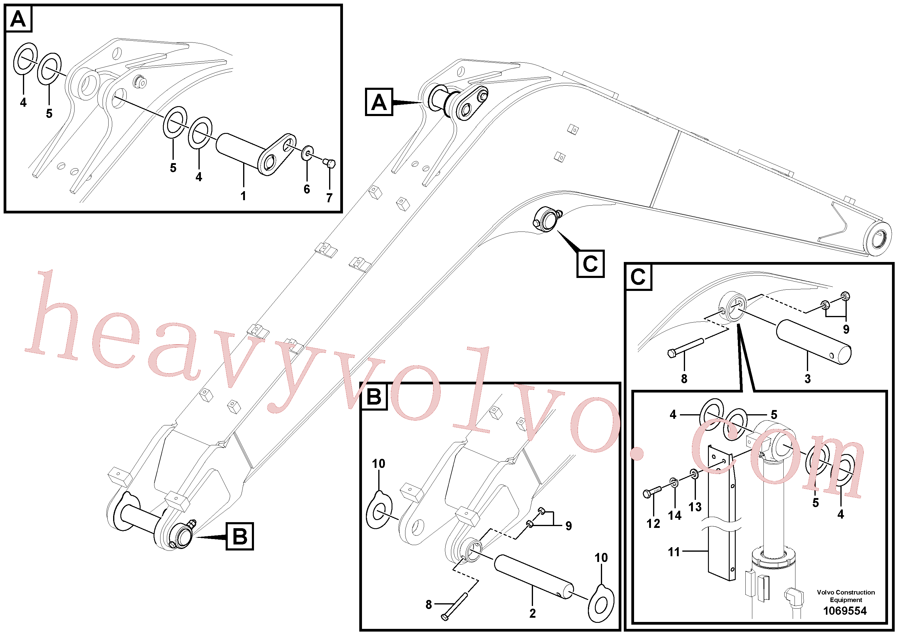 VOE14661131 for Volvo Links to boom(1069554 assembly)