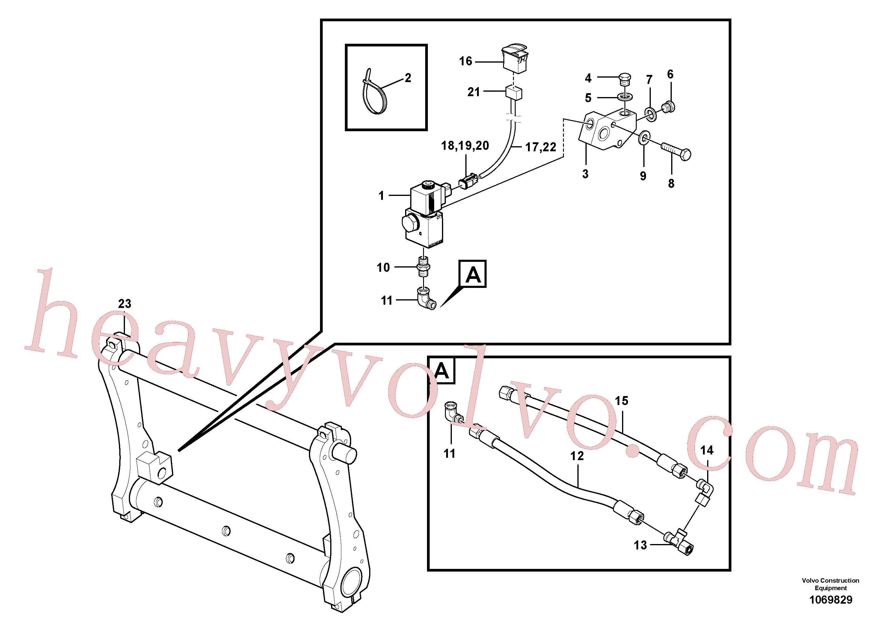 VOE874955 for Volvo Locking device(1069829 assembly)