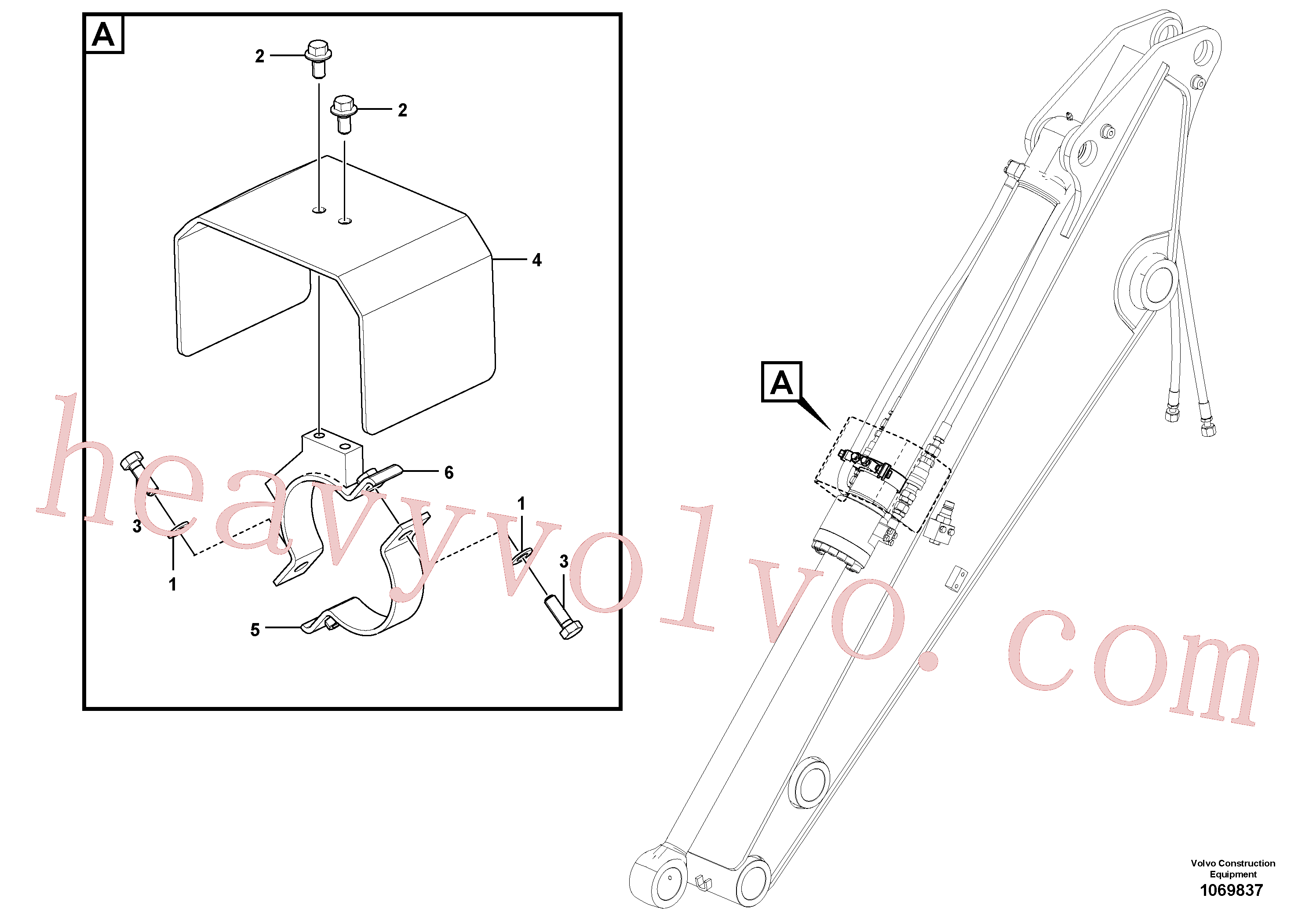 VOE14528813 for Volvo Working hydraulic, covers(1069837 assembly)