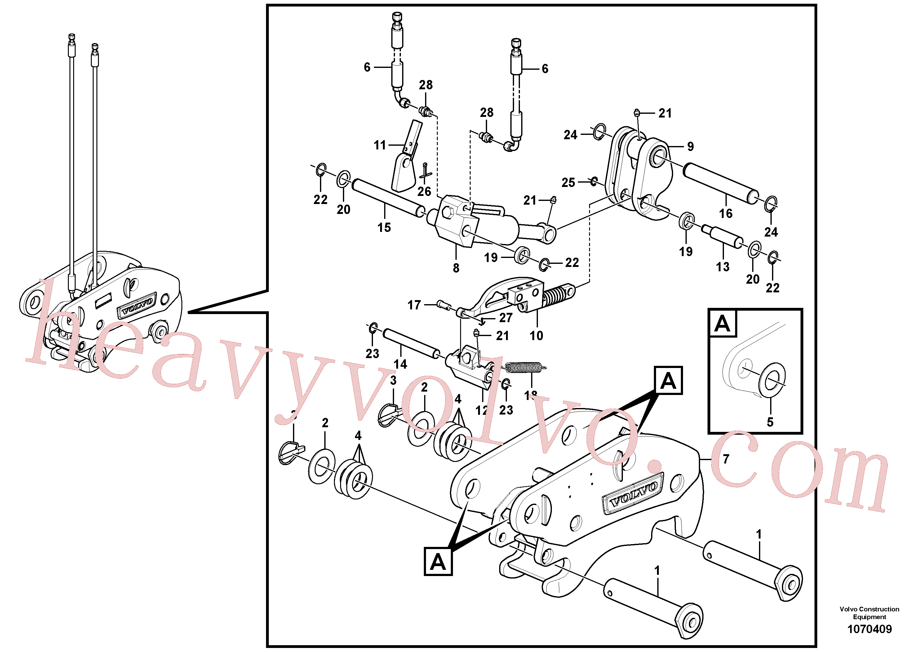 VOE907838 for Volvo Hydraulic attachment bracket(1070409 assembly)