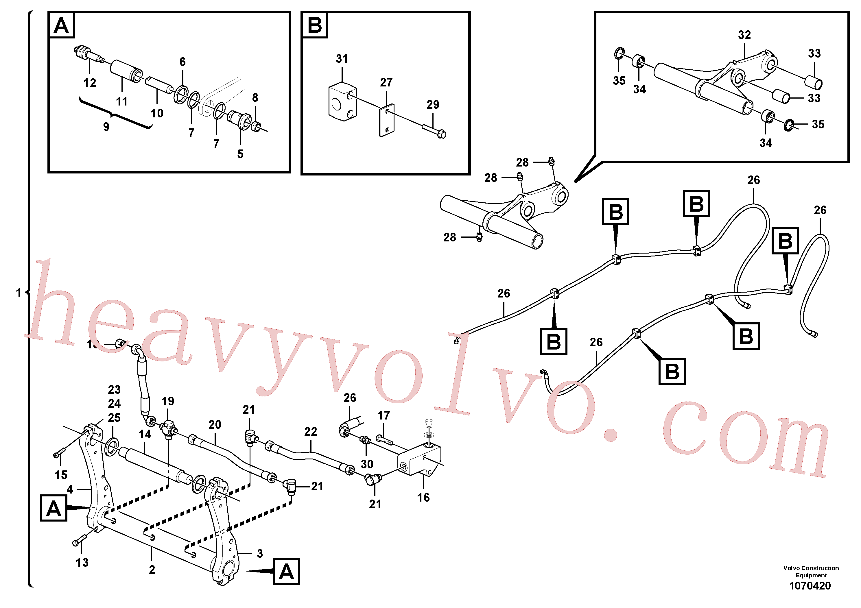 ZM2802506 for Volvo Attachment mounting plate - Quick change, hydraulic - TPZ(1070420 assembly)