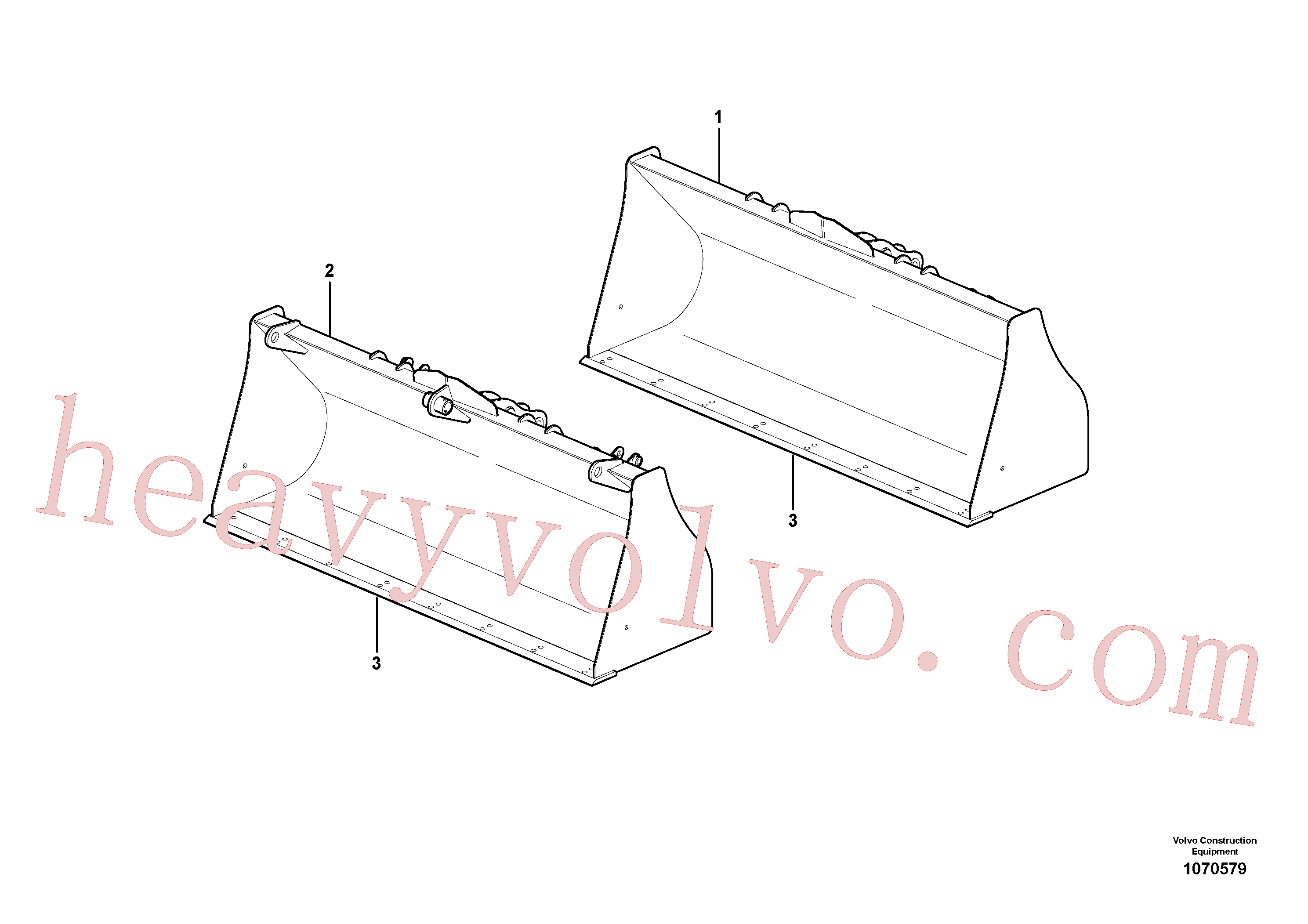 VOE11887529 for Volvo Bucket, straight lip without teeth(1070579 assembly)