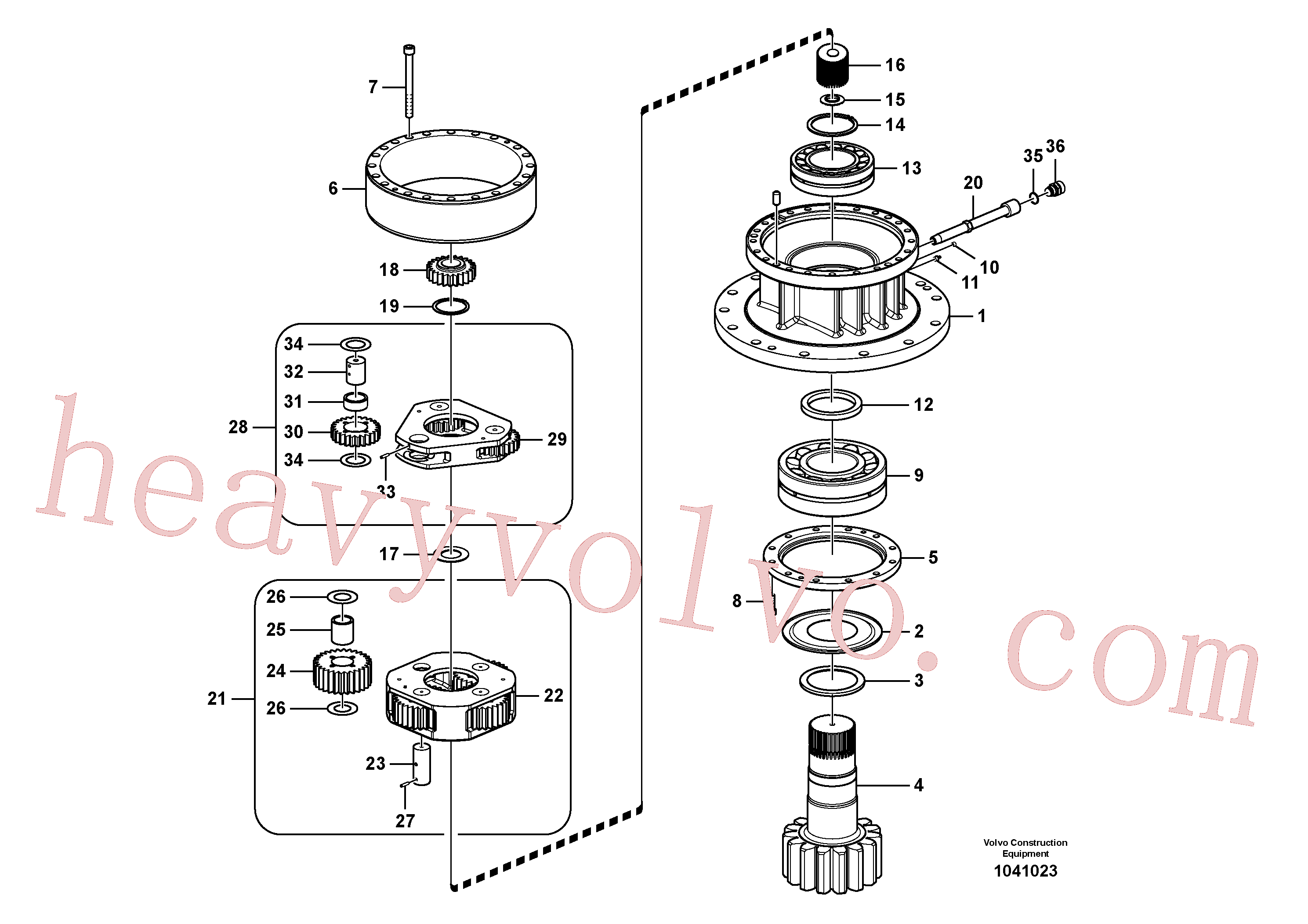 VOE14547271 for Volvo Swing gearbox(1070660 assembly)