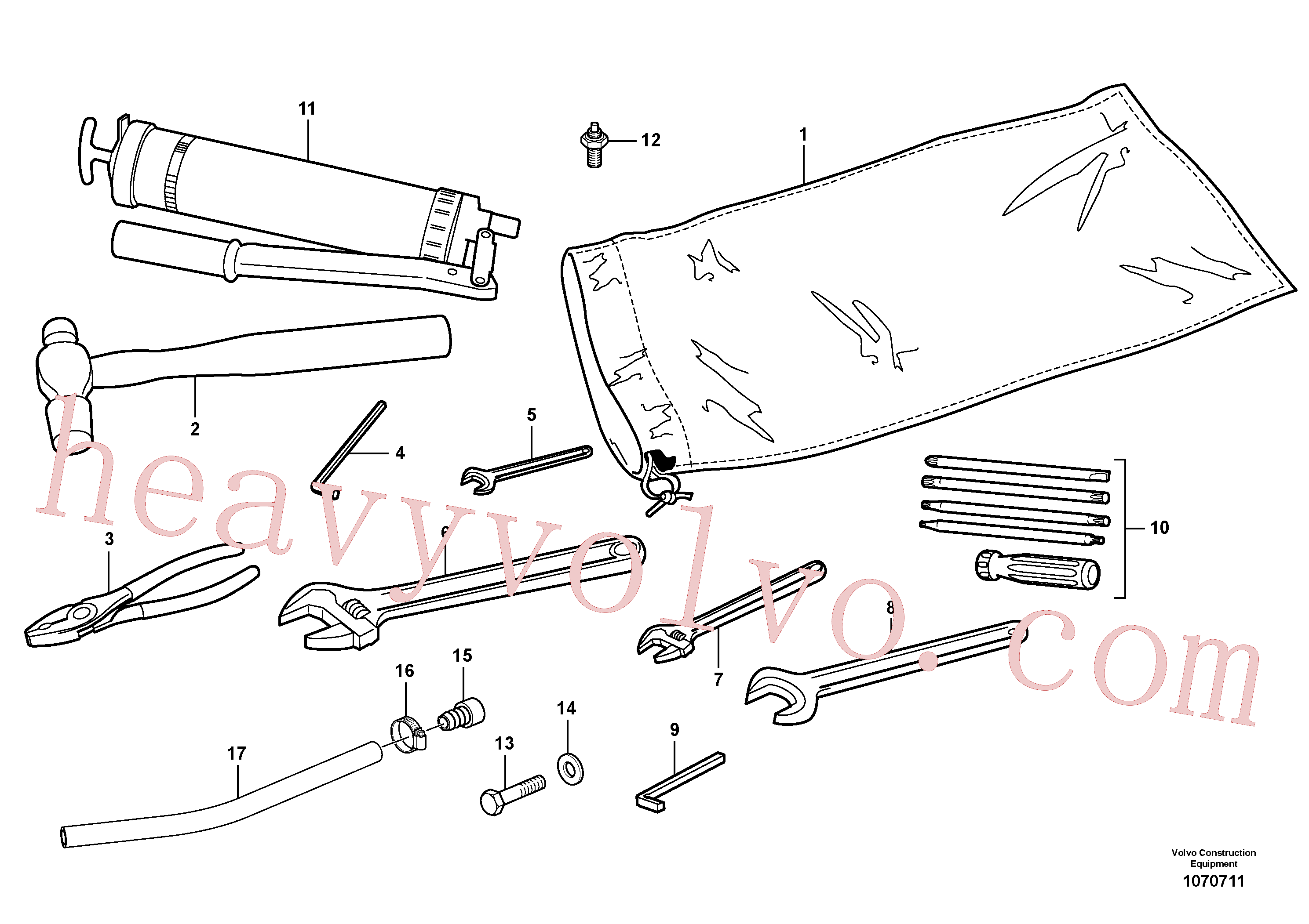 VOE6611274 for Volvo Tools(1070711 assembly)