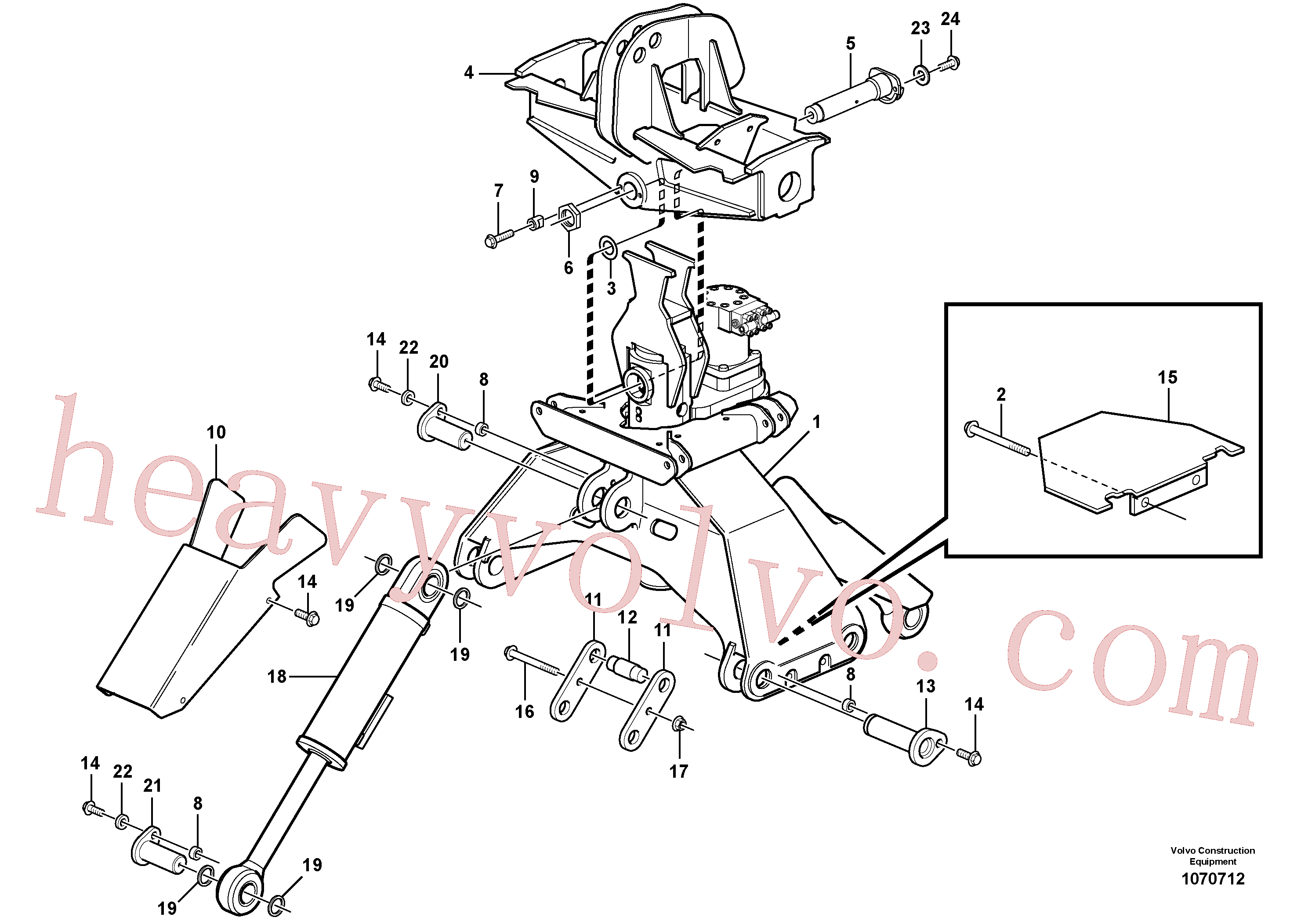 VOE60113121 for Volvo Rotator with fitting parts(1070712 assembly)