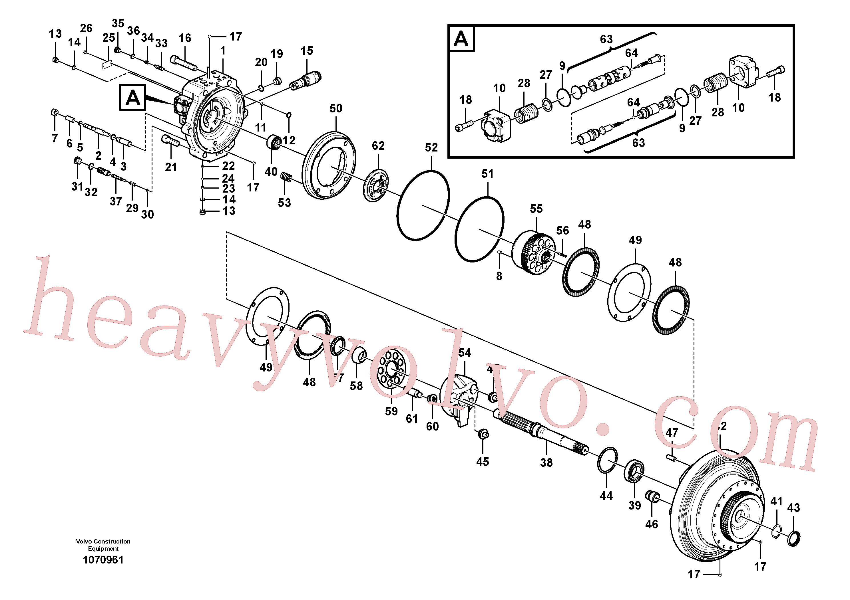 VOE14551797 for Volvo Travel motor(1070961 assembly)