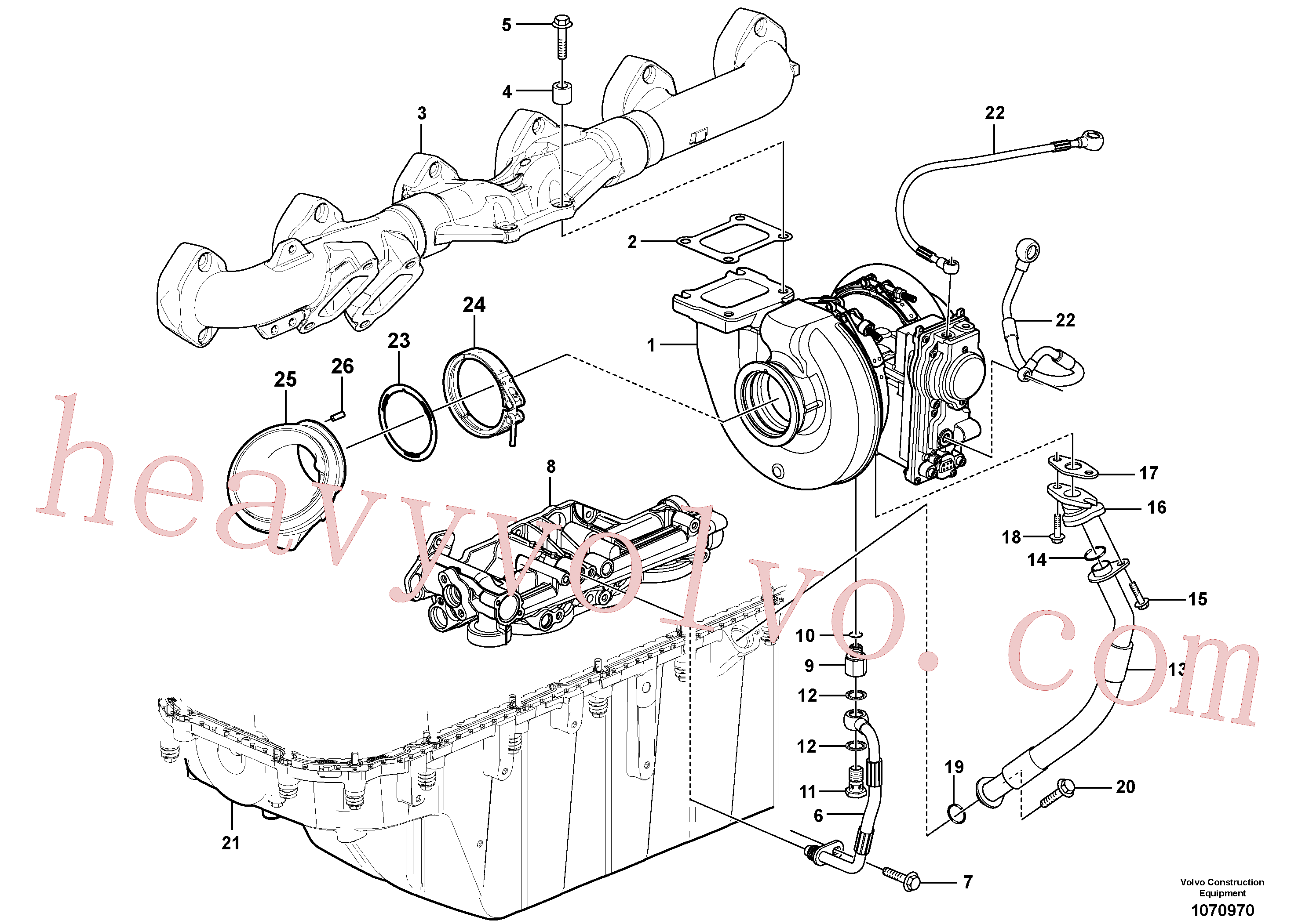 ZM7092785 for Volvo Turbocharger with fitting parts(1070970 assembly)