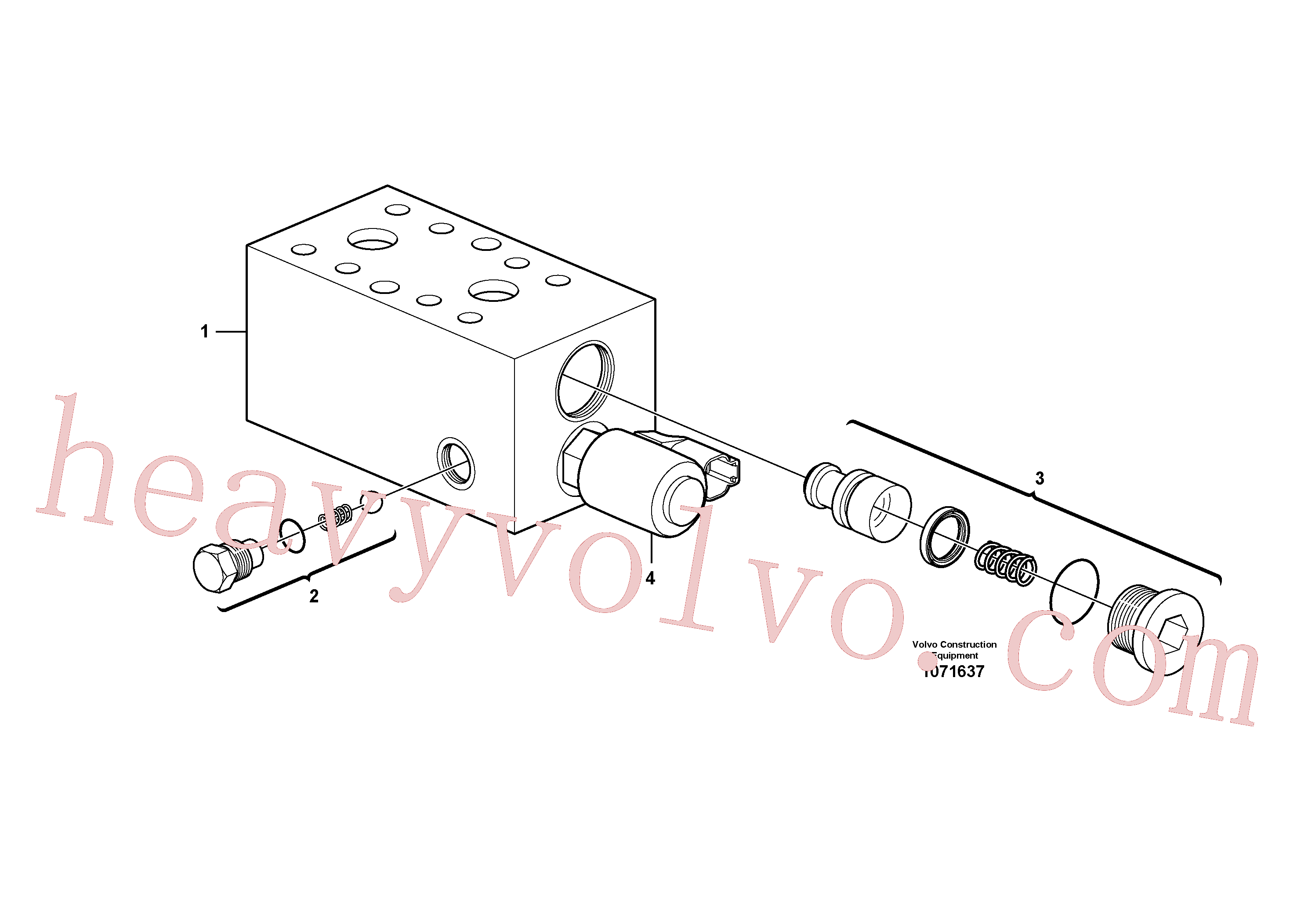 VOE11706075 for Volvo Valve, Relief valve(1071637 assembly)