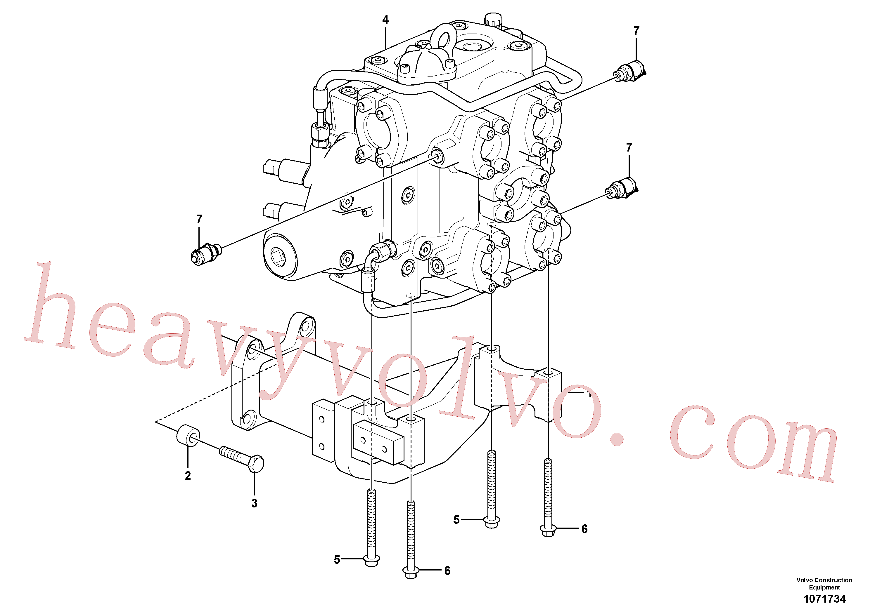 VOE15076862 for Volvo Control valve with fitting parts.(1071734 assembly)