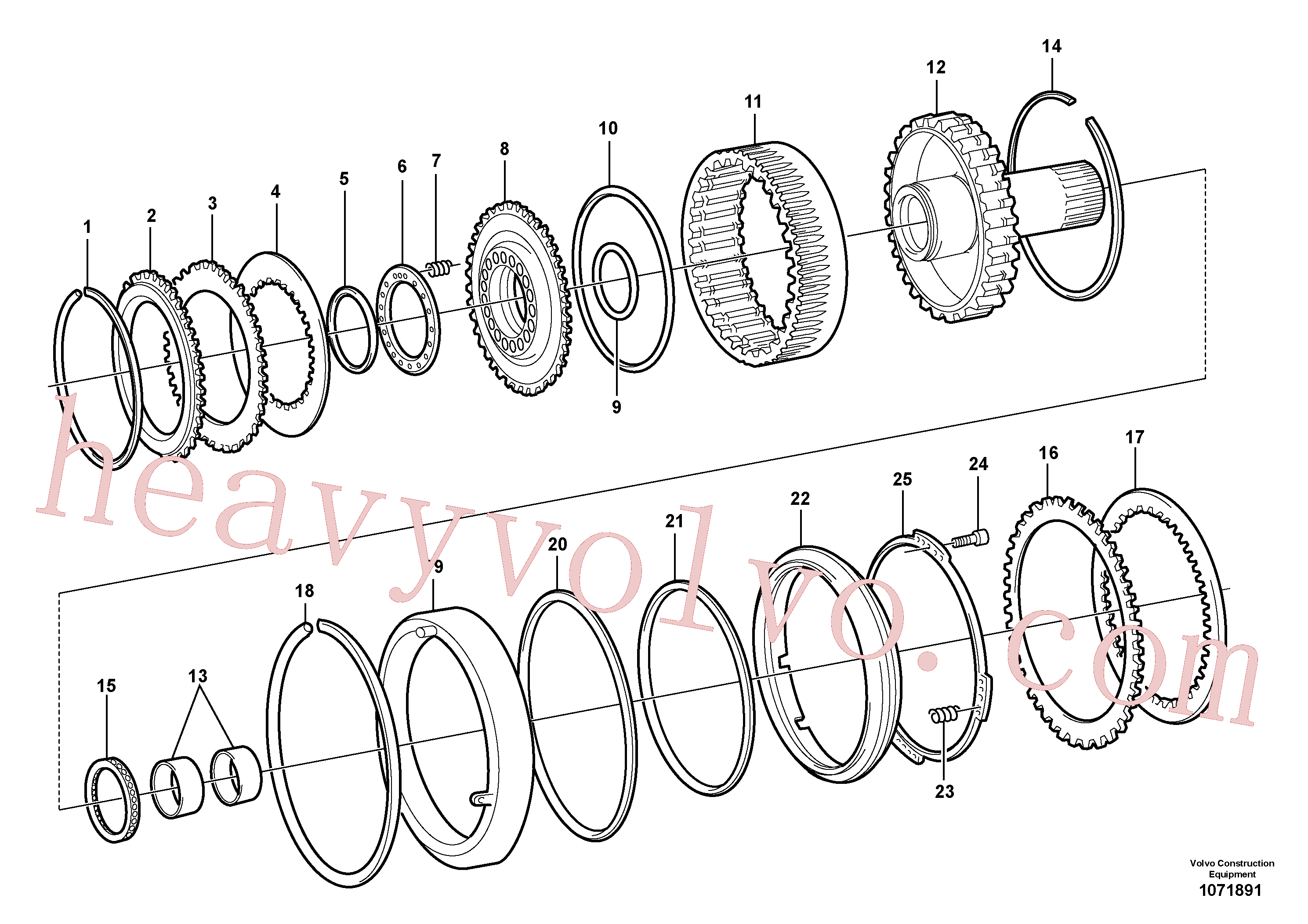 VOE17205746 for Volvo Clutch and brake(1071891 assembly)