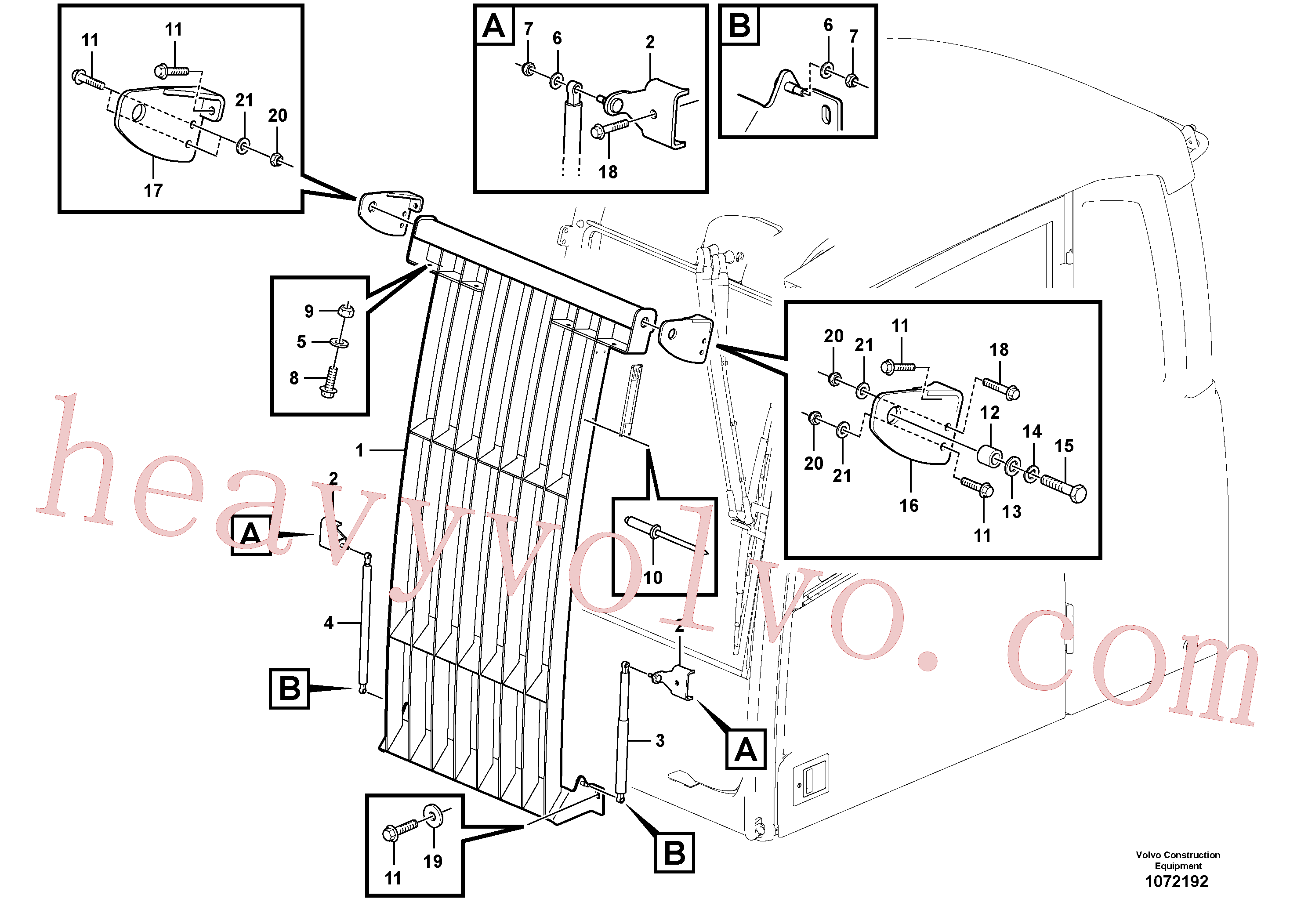 VOE14883909 for Volvo Falling object guards(1072192 assembly)