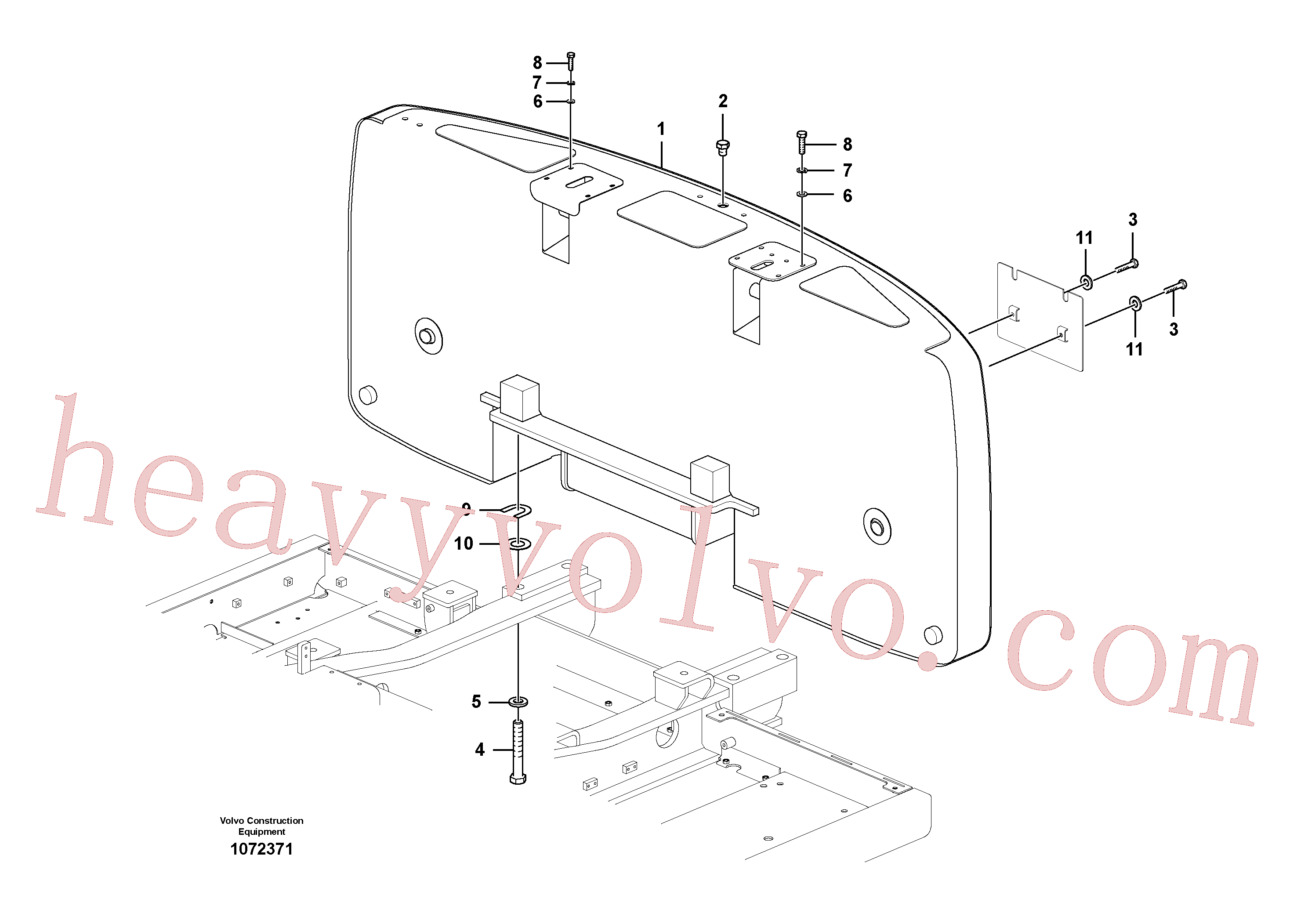 VOE993424 for Volvo Counterweights(1072371 assembly)