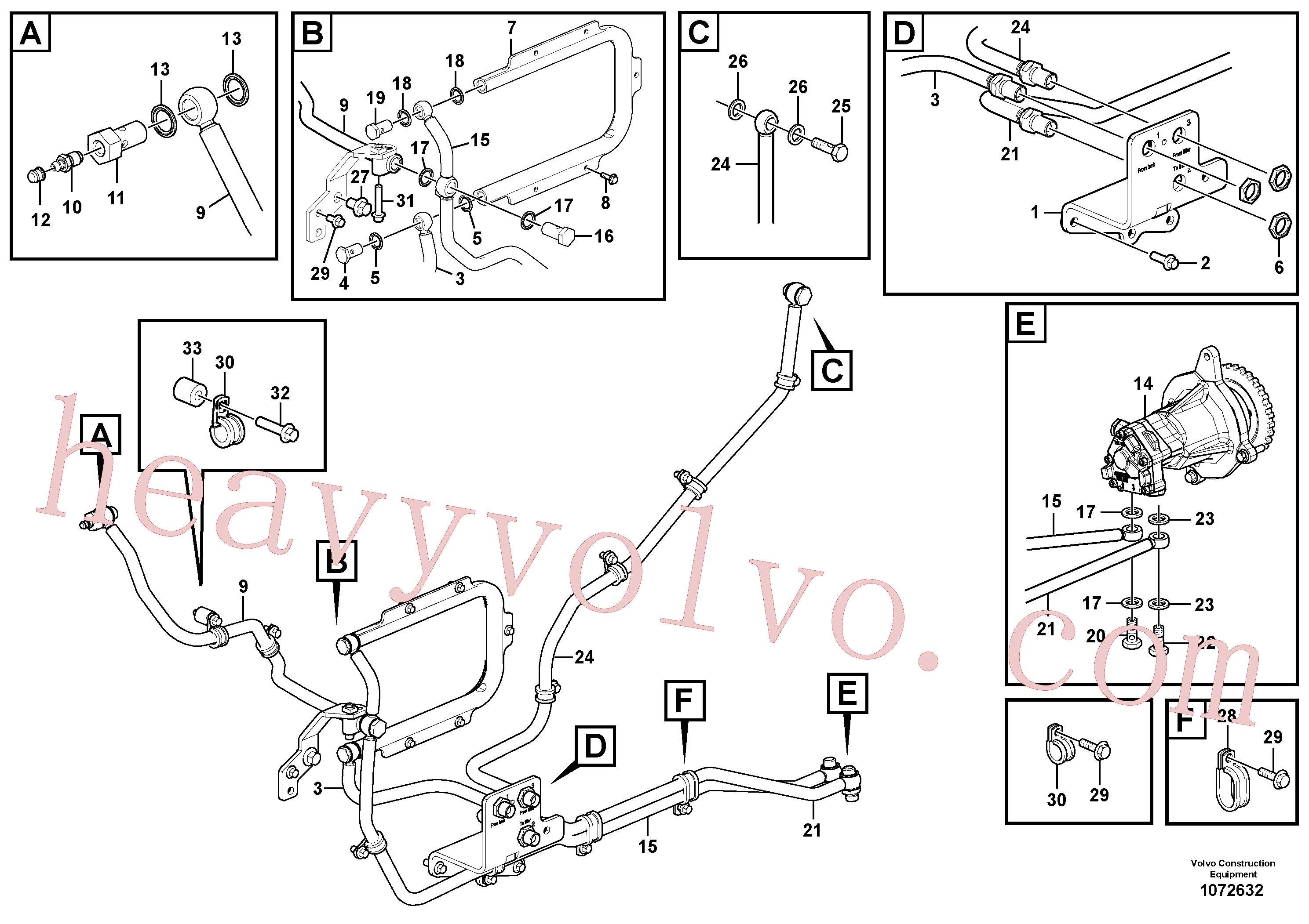 VOE984736 for Volvo Fuel pipes, fuel pump(1072632 assembly)