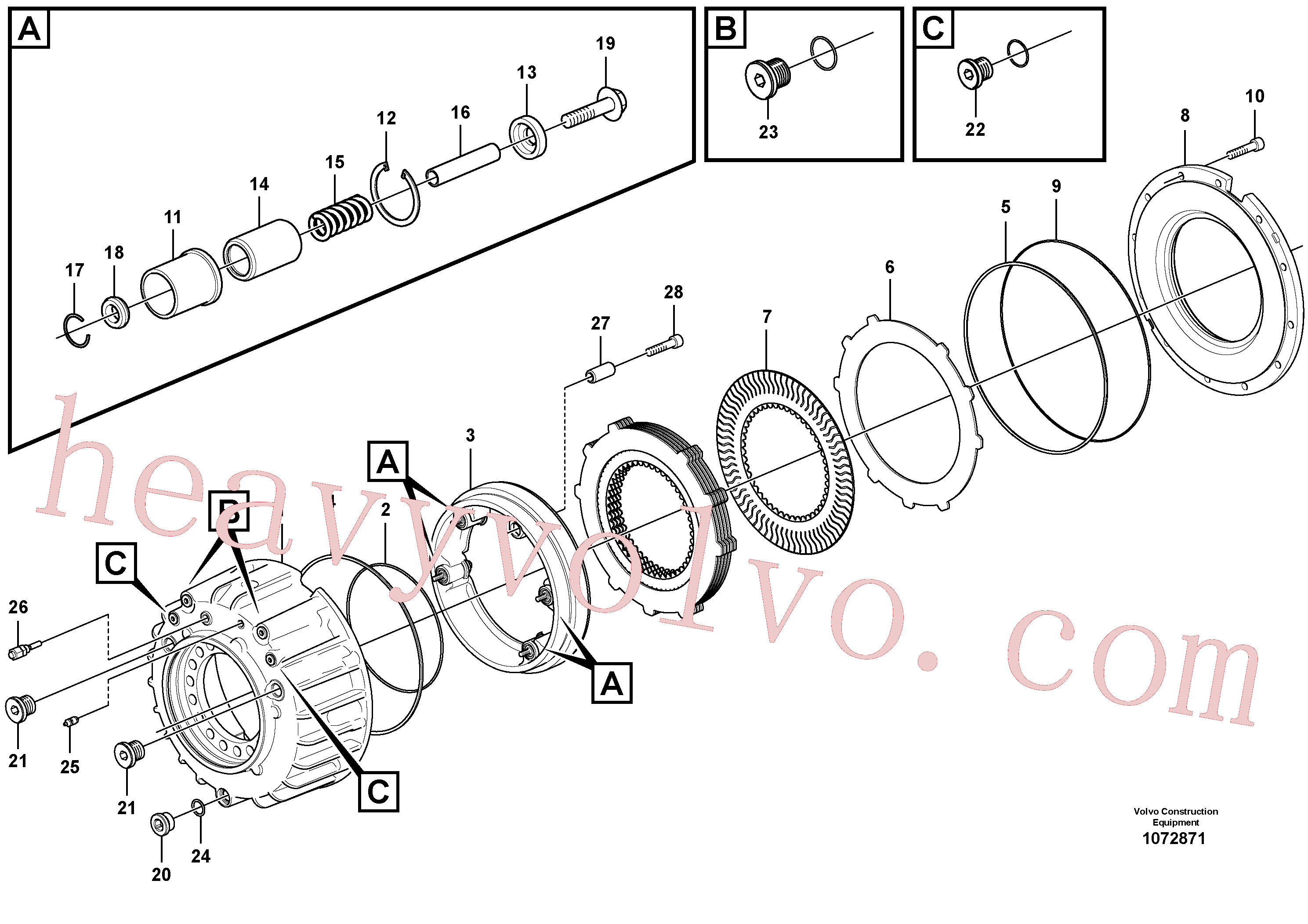 VOE14023284 for Volvo Disc brake, front., Multi-disc brake(1072871 assembly)