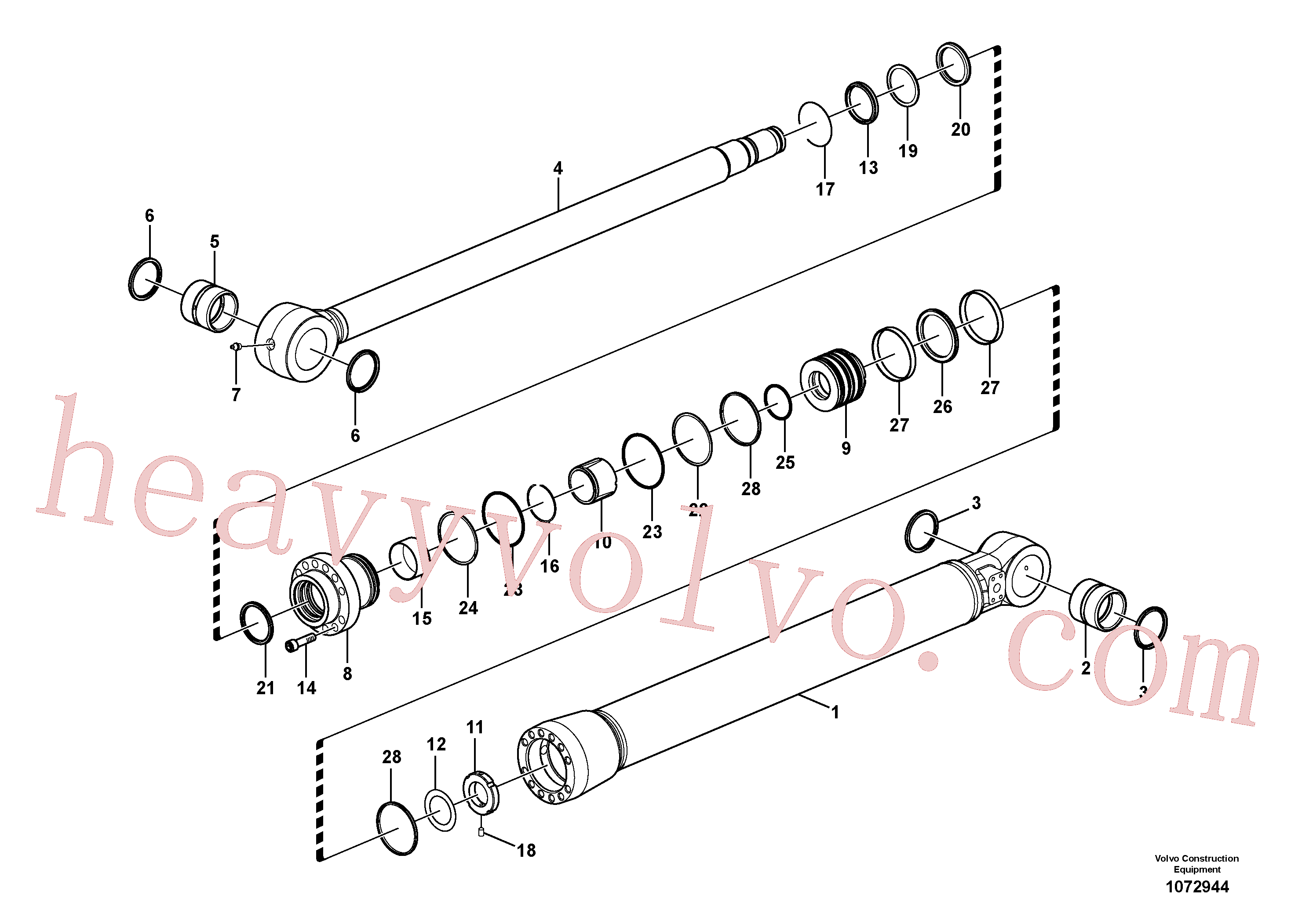 VOE14560205 for Volvo Bucket cylinder(1072944 assembly)