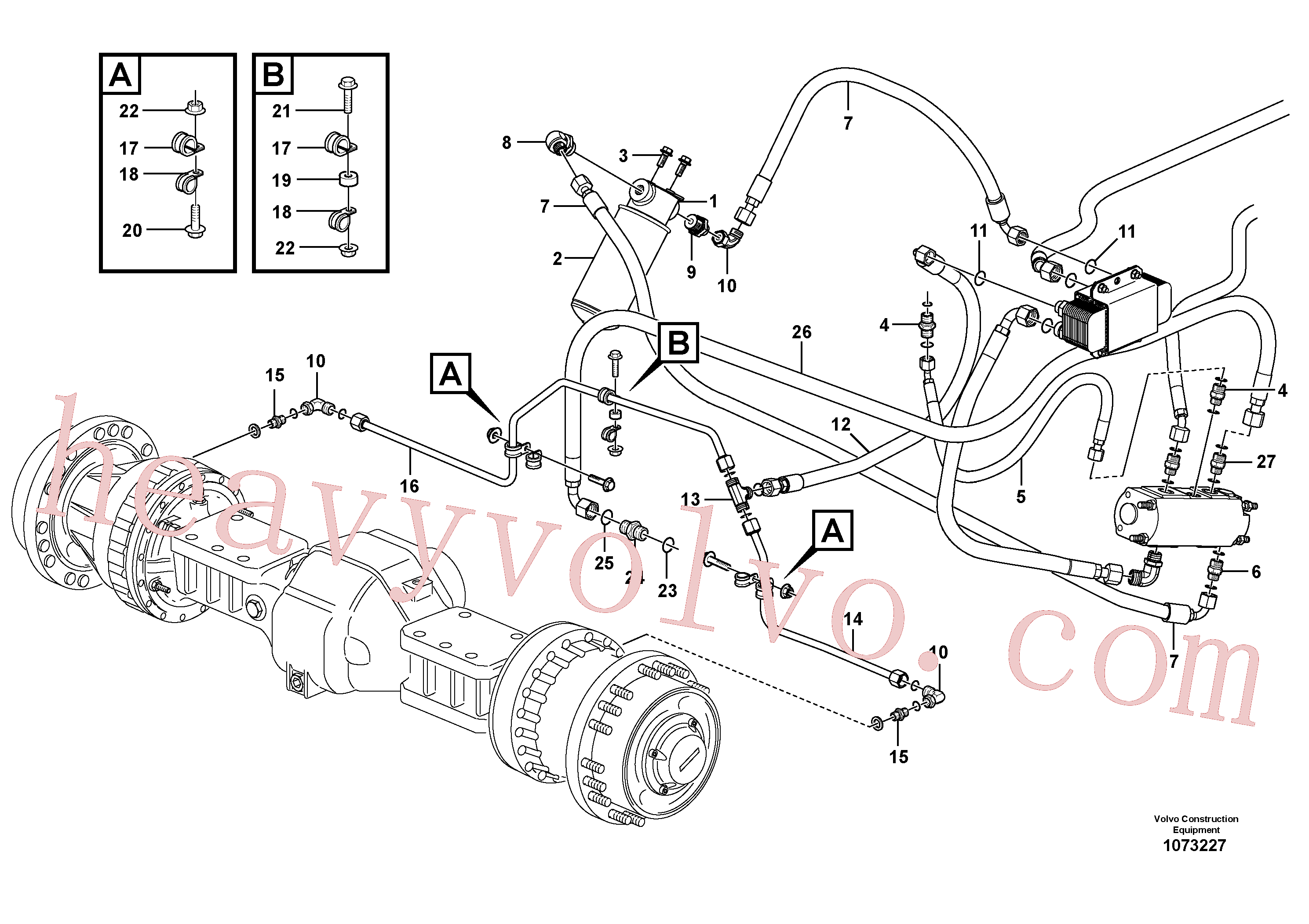 VOE937364 for Volvo Oil cooler, forward, pump circuit.(1073227 assembly)