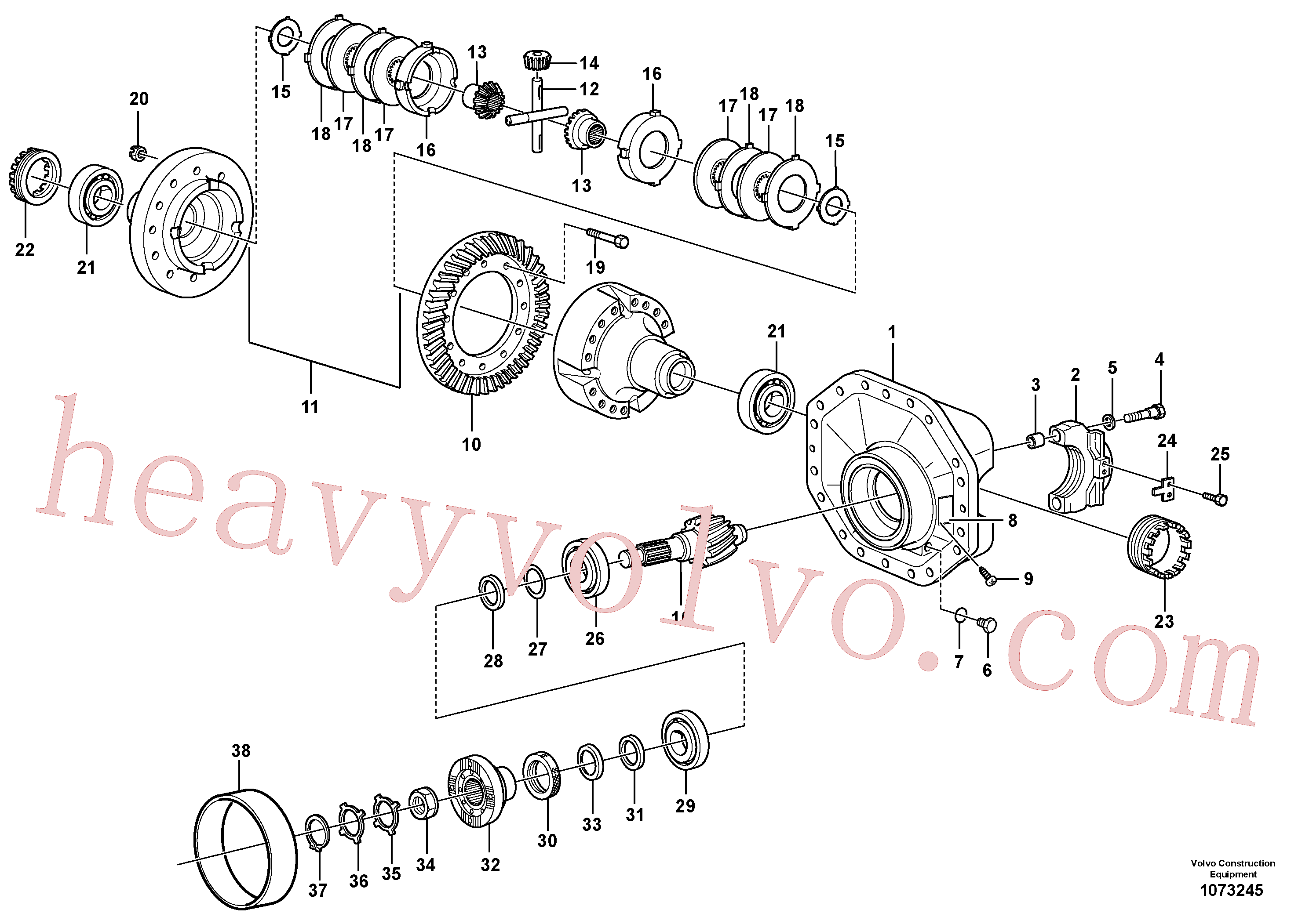 VOE1522895 for Volvo Final drive(1073245 assembly)