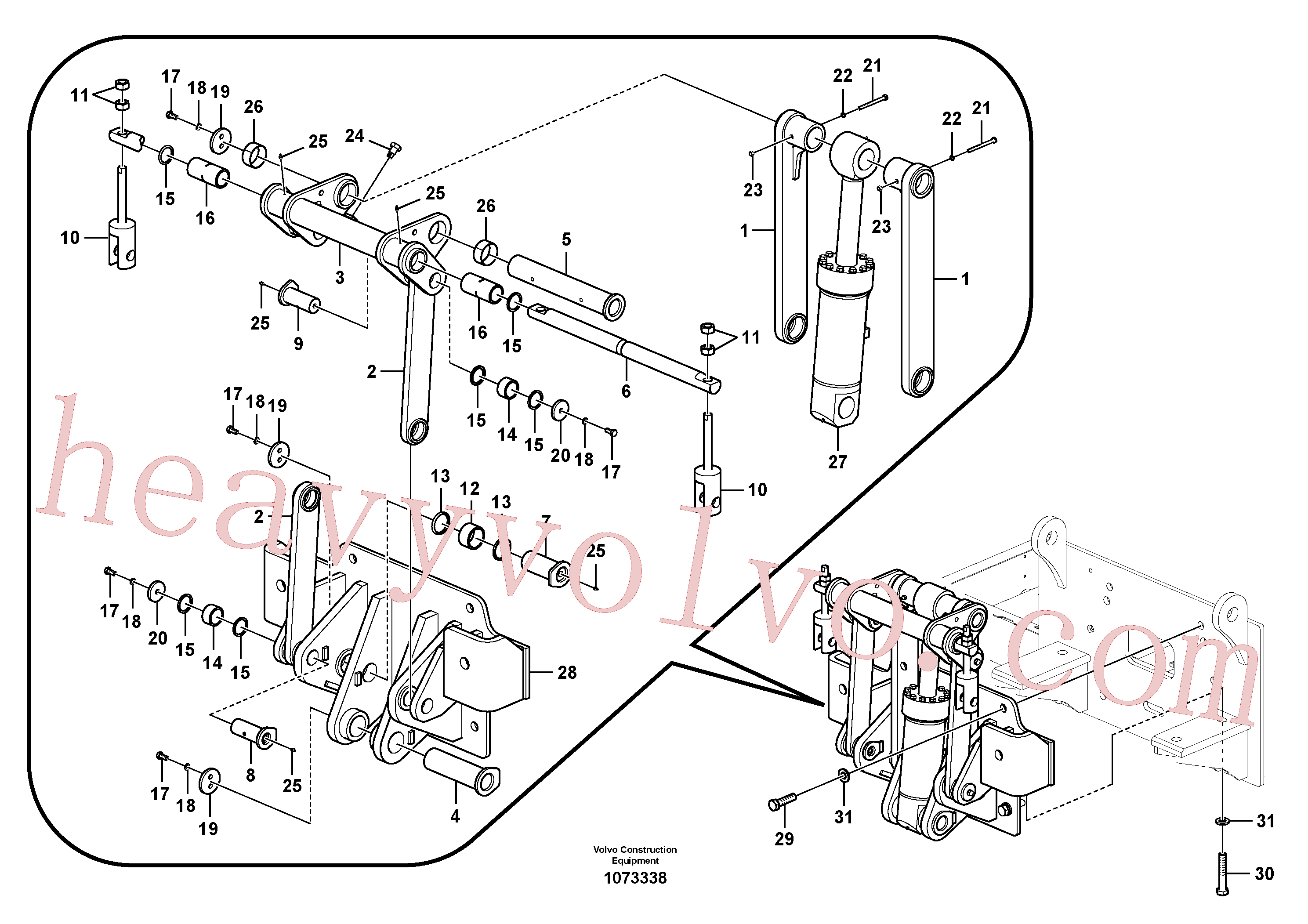 SA9011-23020 for Volvo Counterweights, Removal(1073338 assembly)