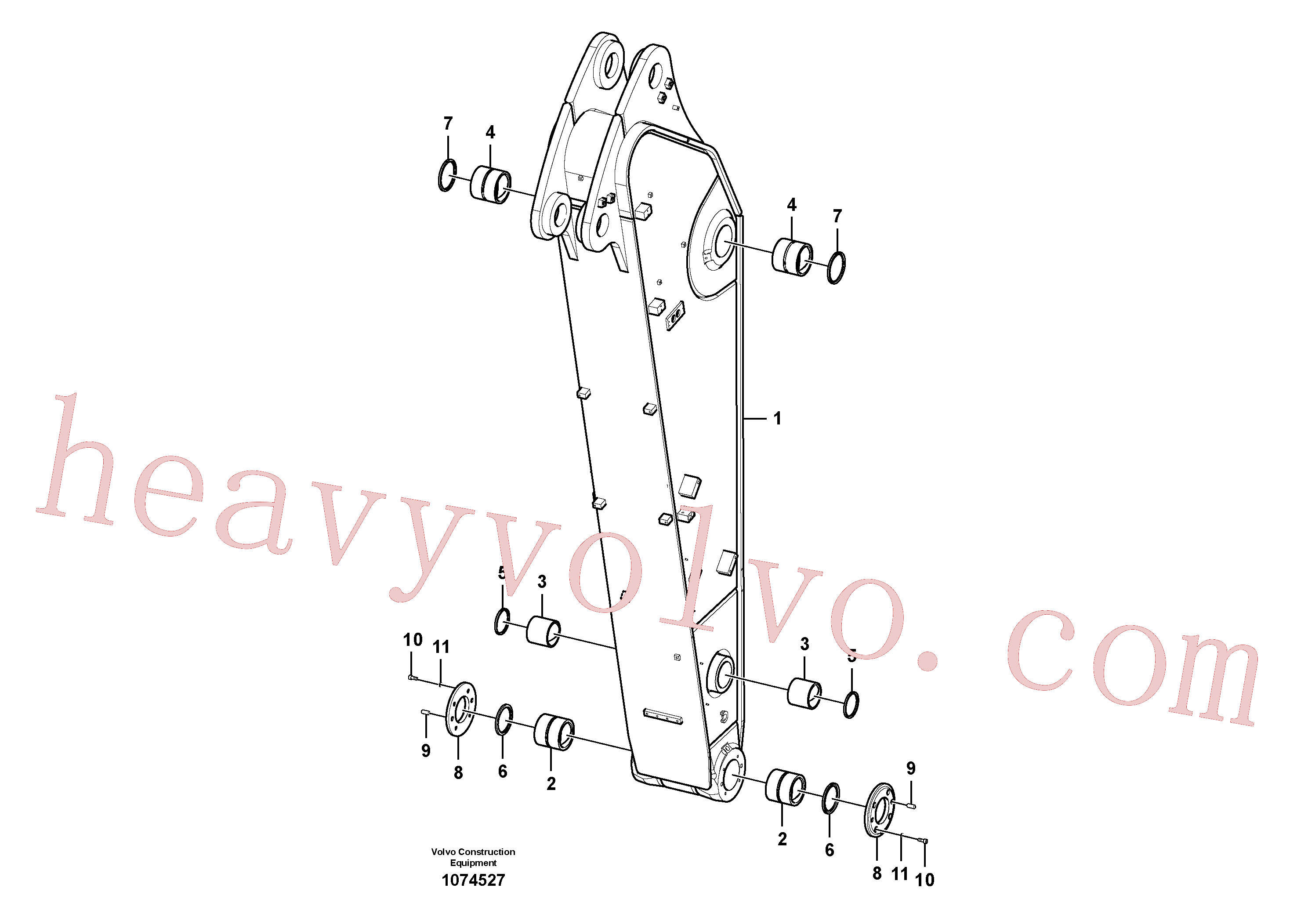 VOE14595700 for Volvo Dipper arm(1074527 assembly)