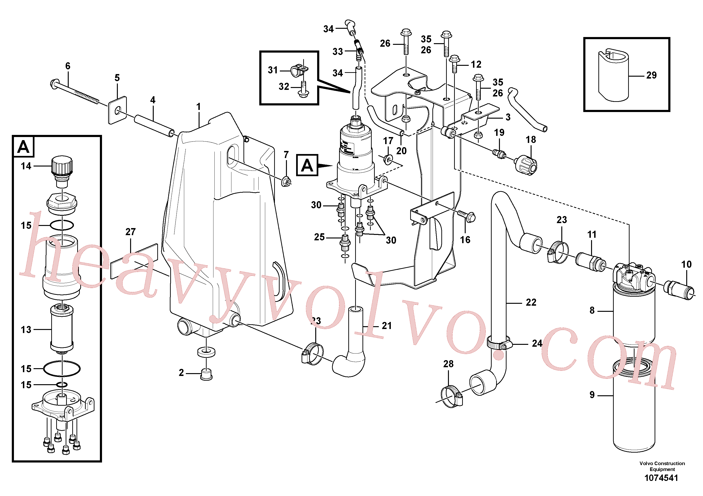 VOE965194 for Volvo Hydraulic oil tank, with fitting parts(1074541 assembly)