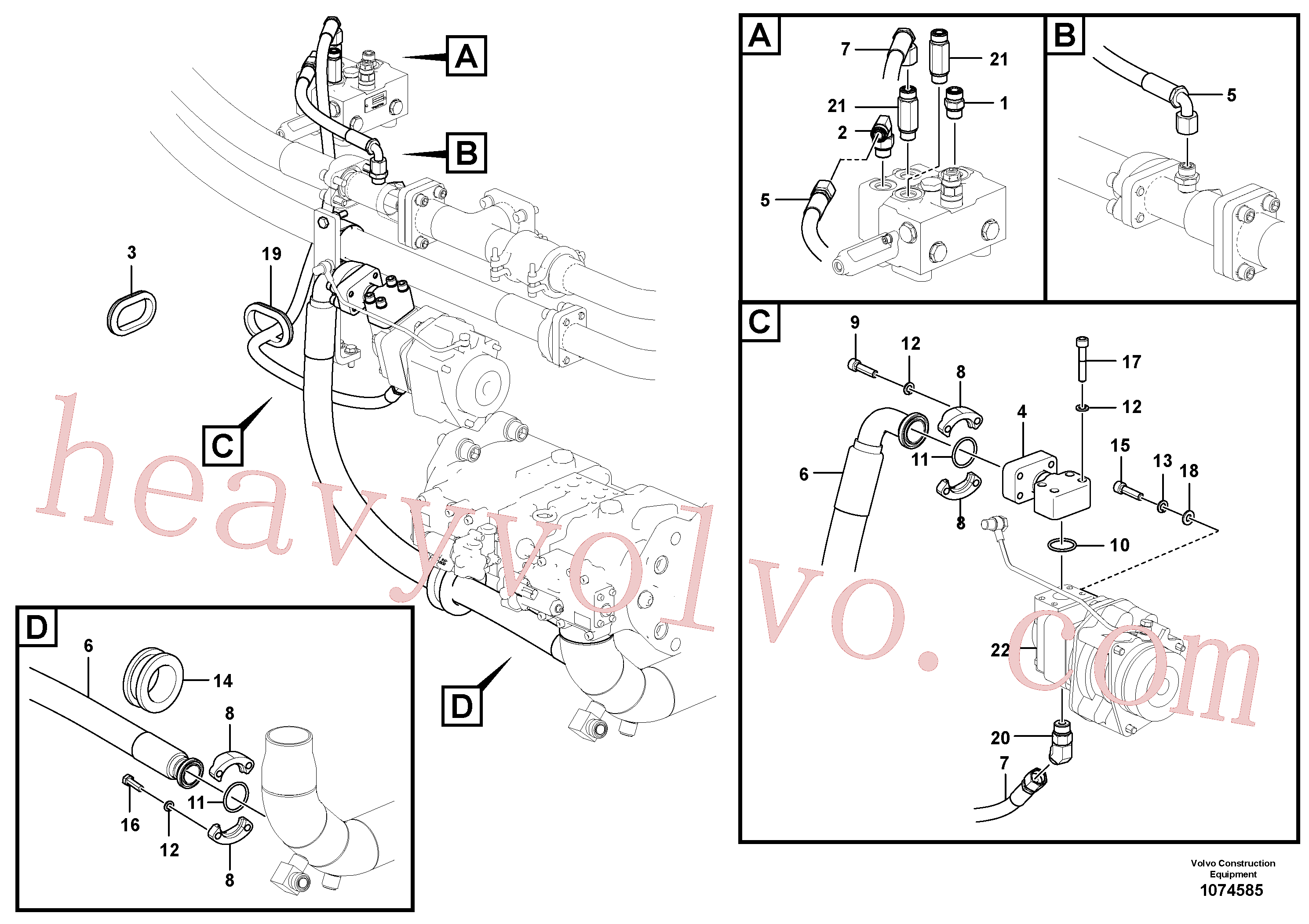 SA9403-04627 for Volvo Hydraulic system, oil cooling system(1074585 assembly)