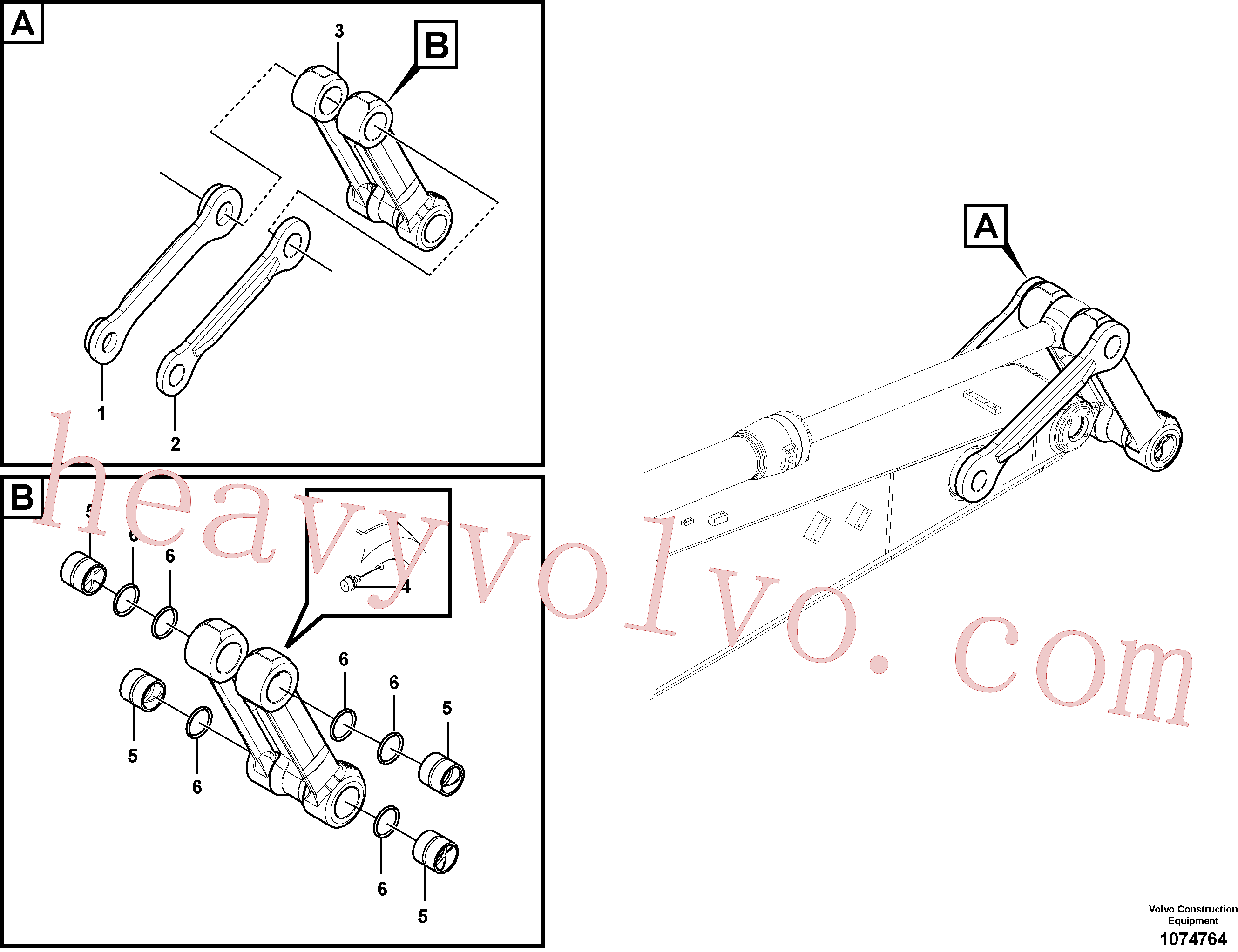 VOE14563075 for Volvo Links to connecting rod(1074764 assembly)