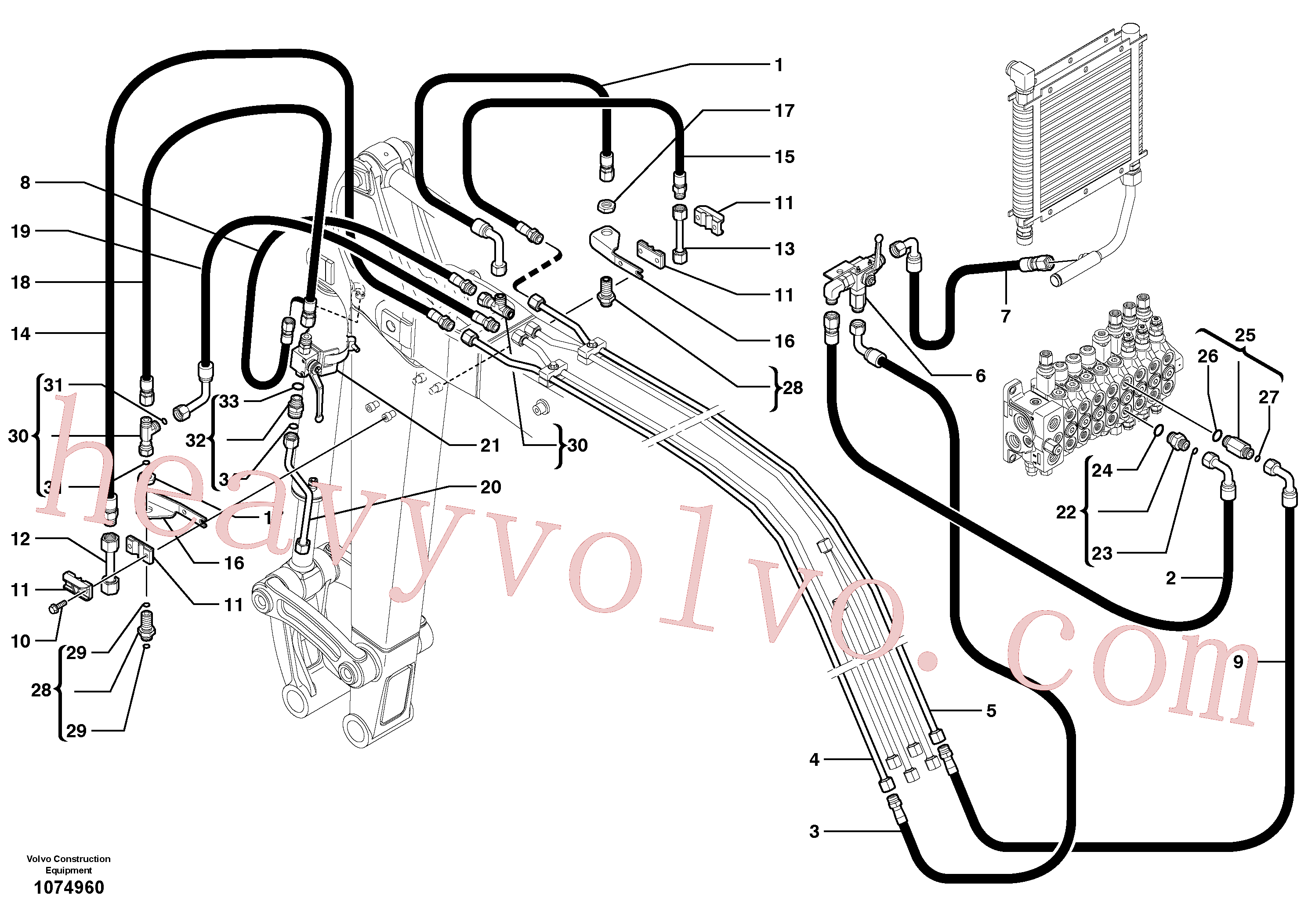 VOE11803526 for Volvo Hydr. circuit. ( attachment ) ( grab jaw )(1074960 assembly)