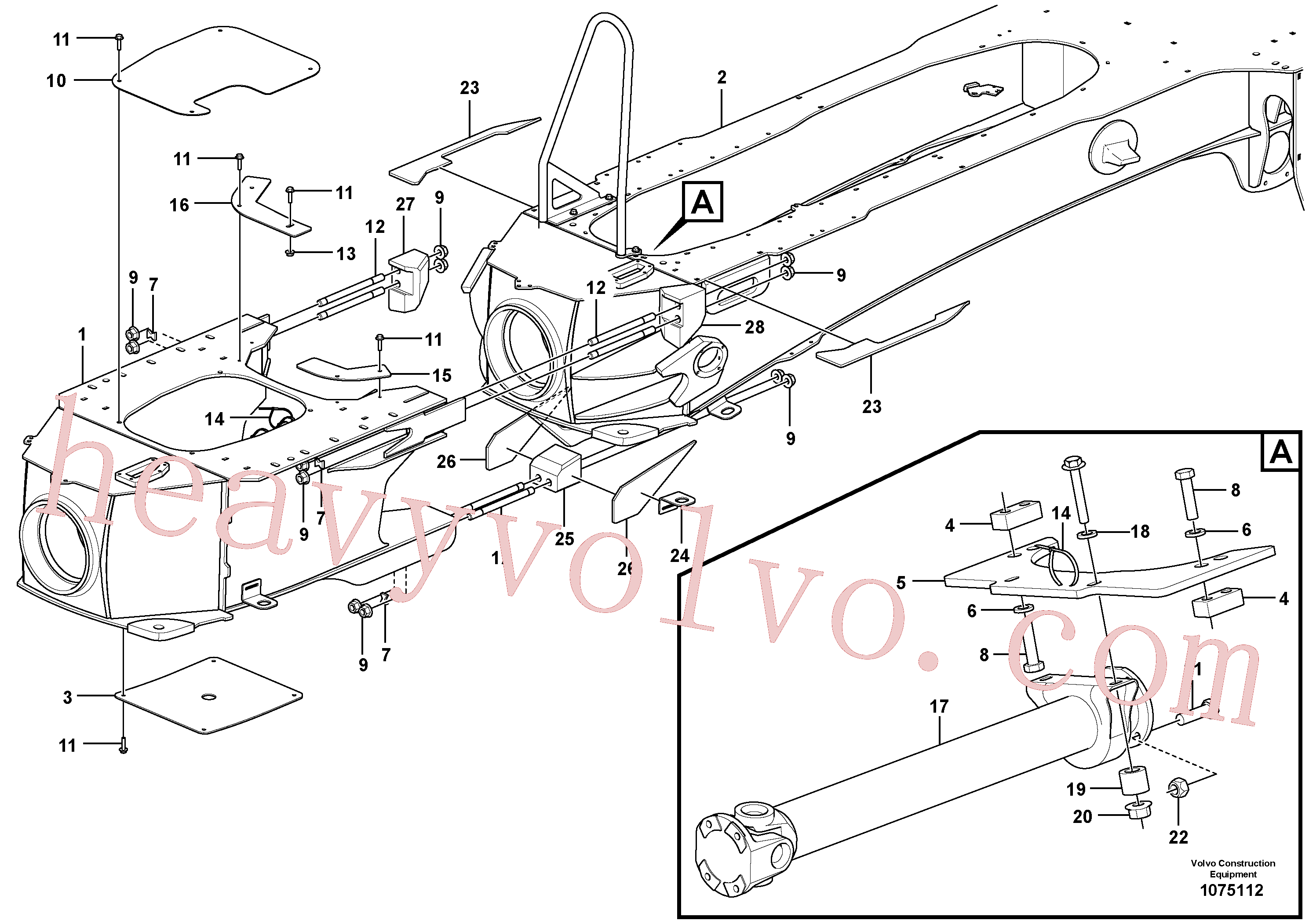 VOE1068250 for Volvo Frame Extension(1075112 assembly)