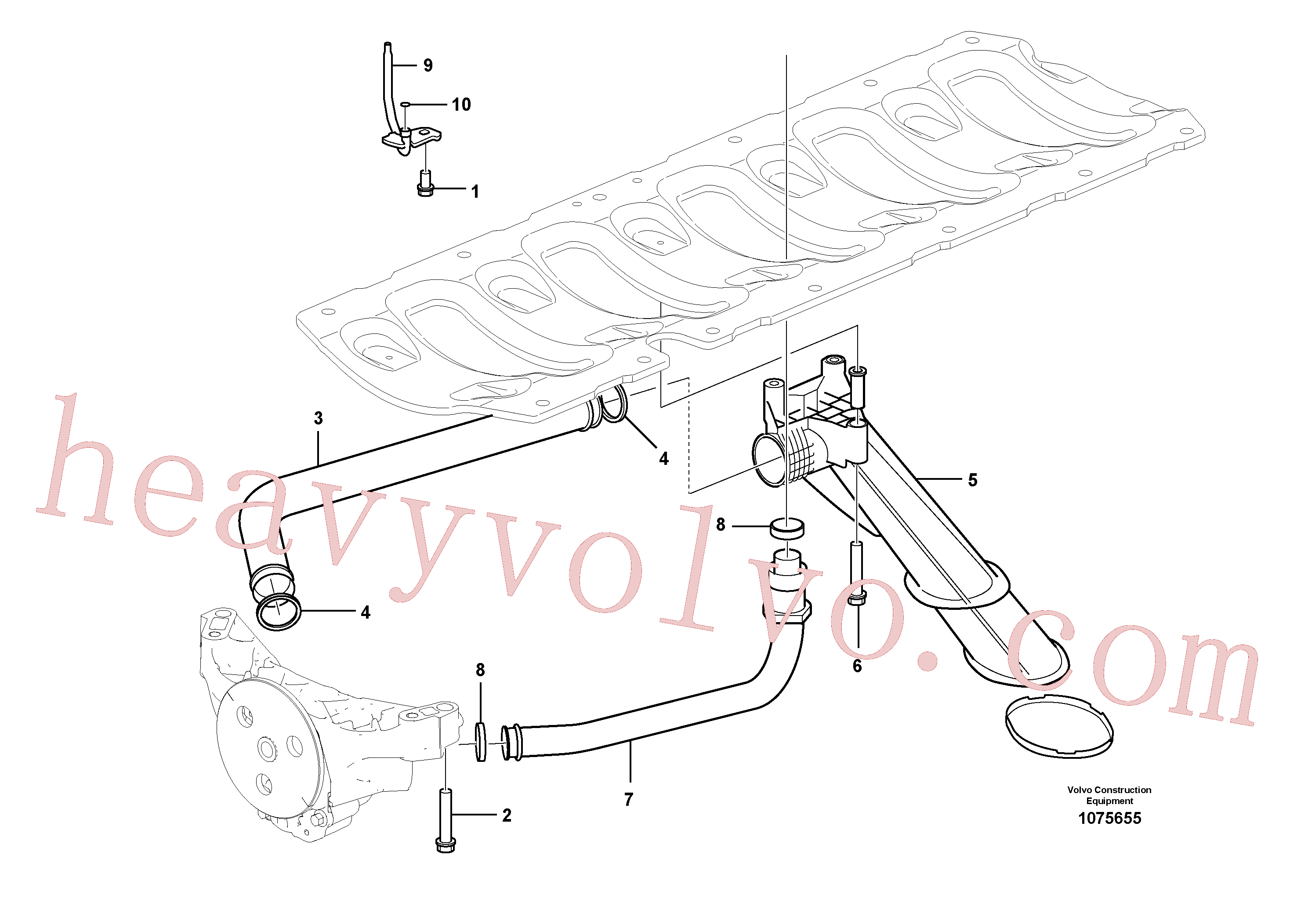 VOE955982 for Volvo Lubricating oil system(1075655 assembly)