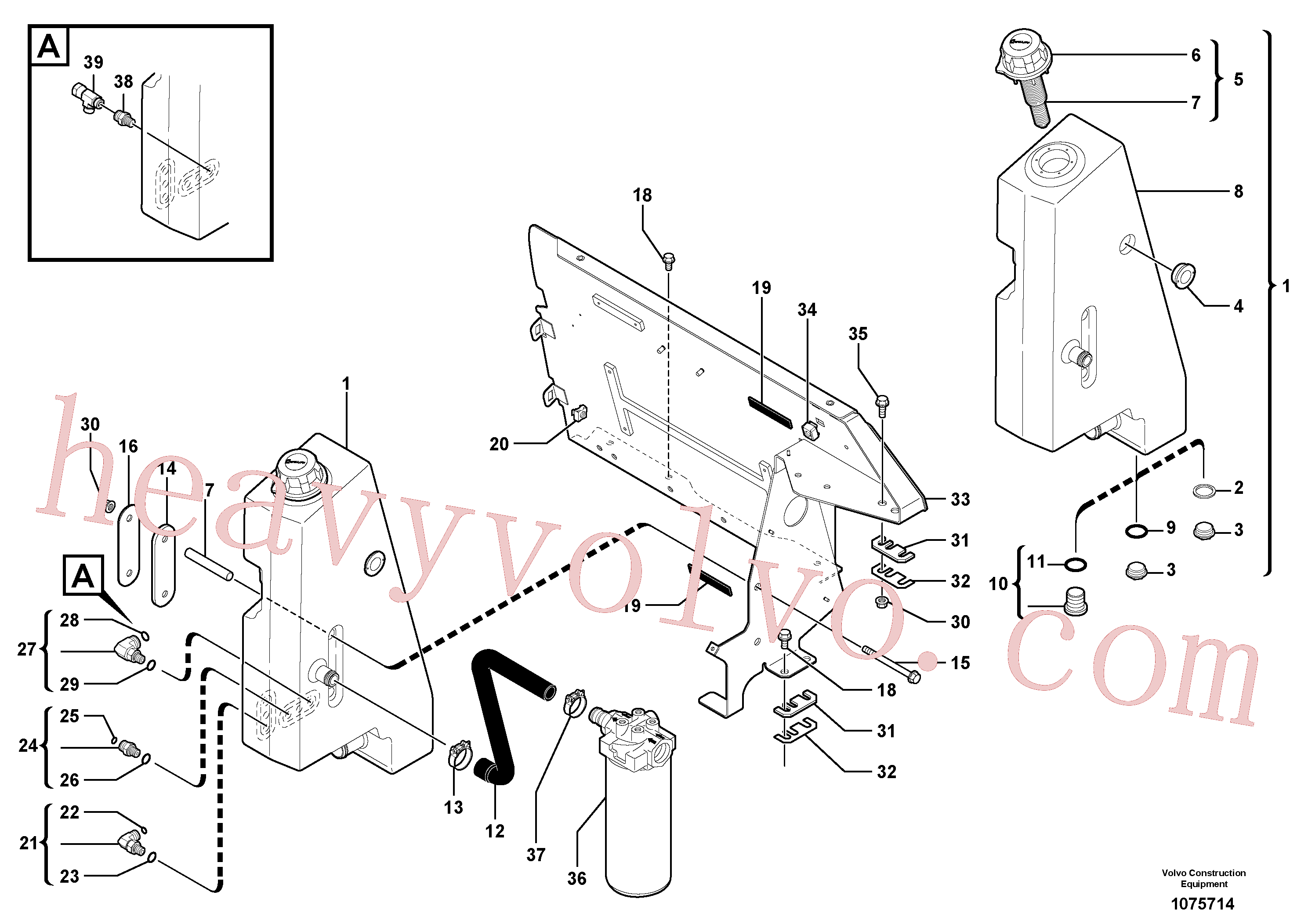 VOE11802340 for Volvo Hydraulic tank(1075714 assembly)