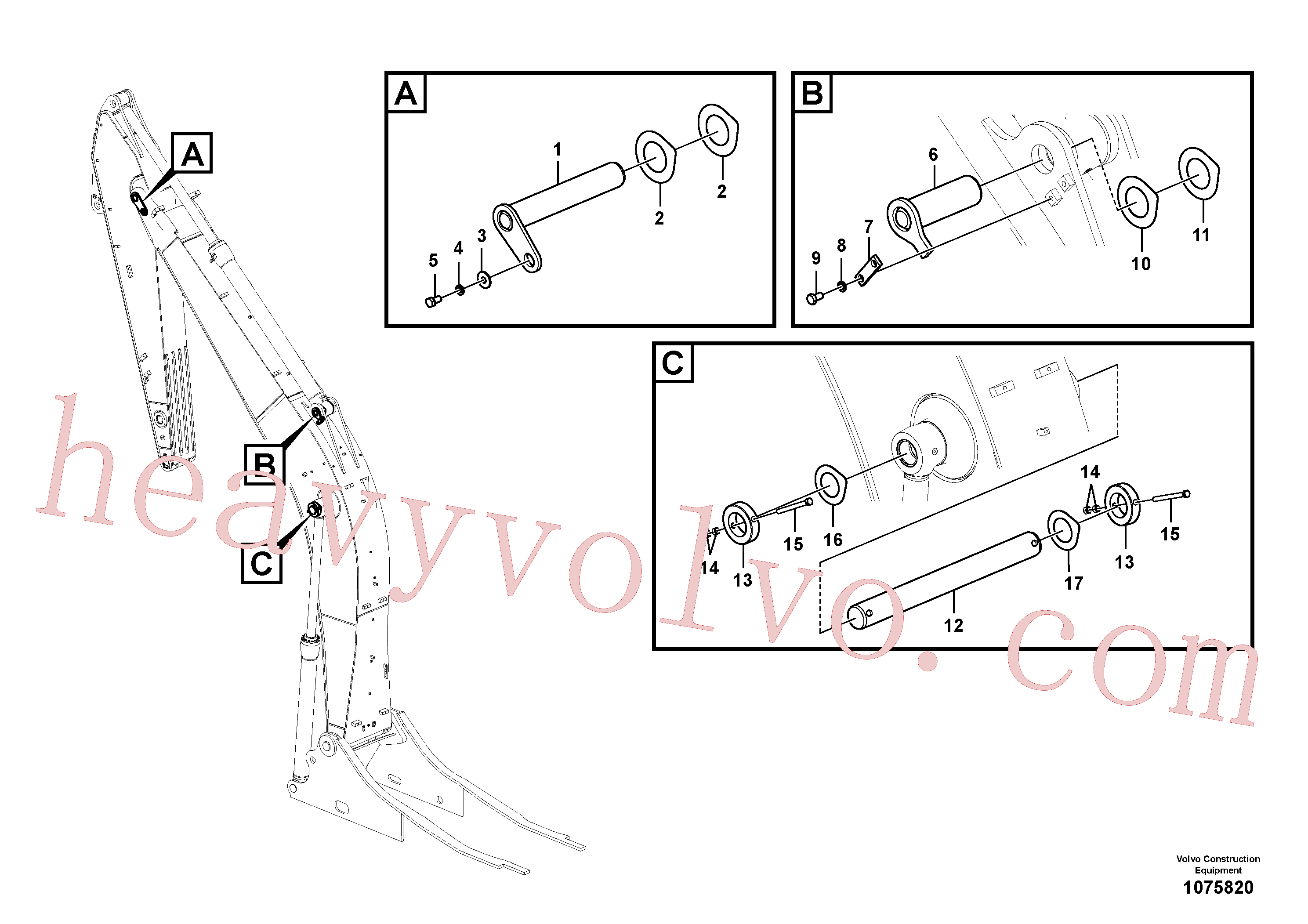 VOE14703232 for Volvo Links to boom(1075820 assembly)