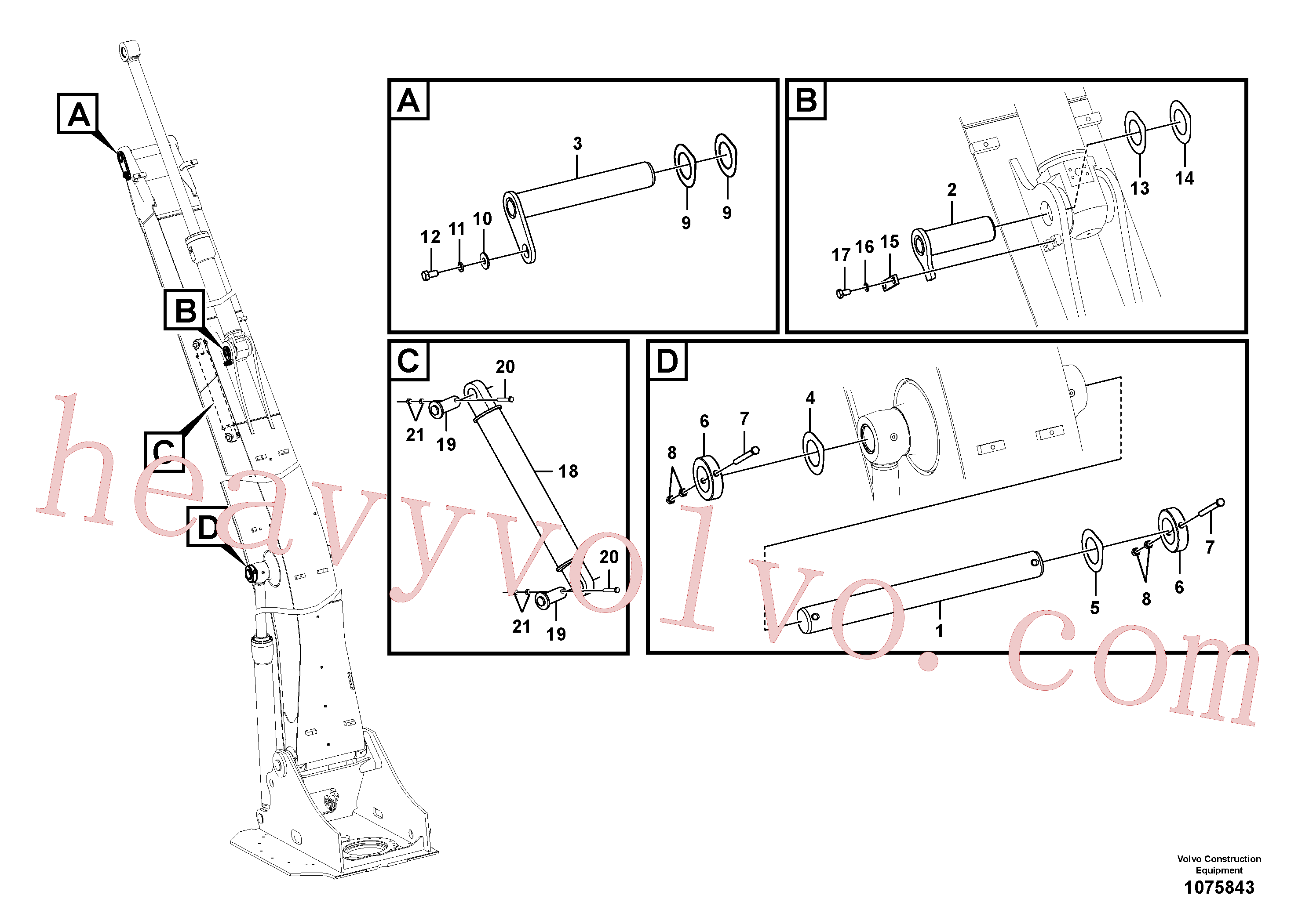 VOE14546808 for Volvo Links to boom, long reach(1075843 assembly)