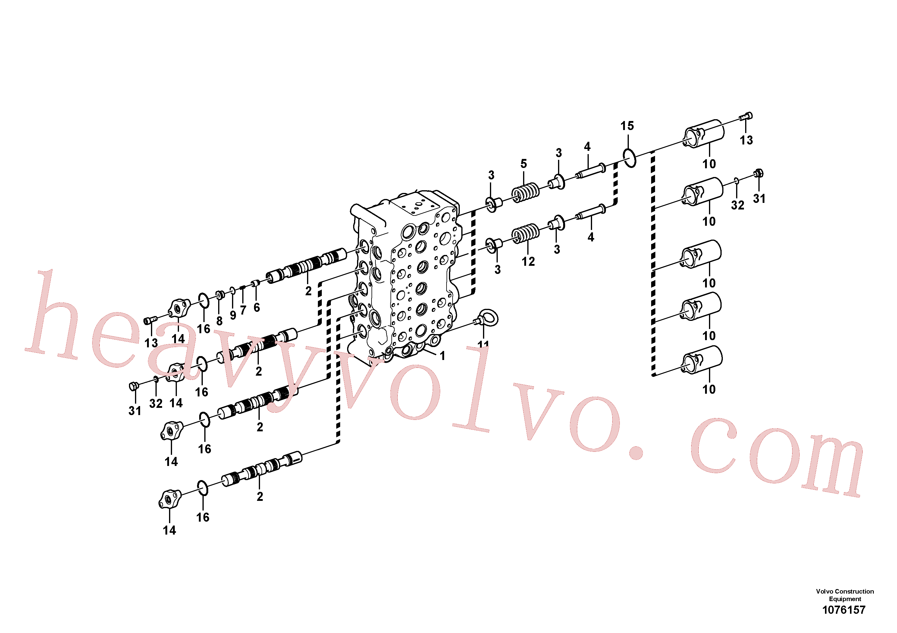 VOE14680350 for Volvo Main control valve(1076157 assembly)