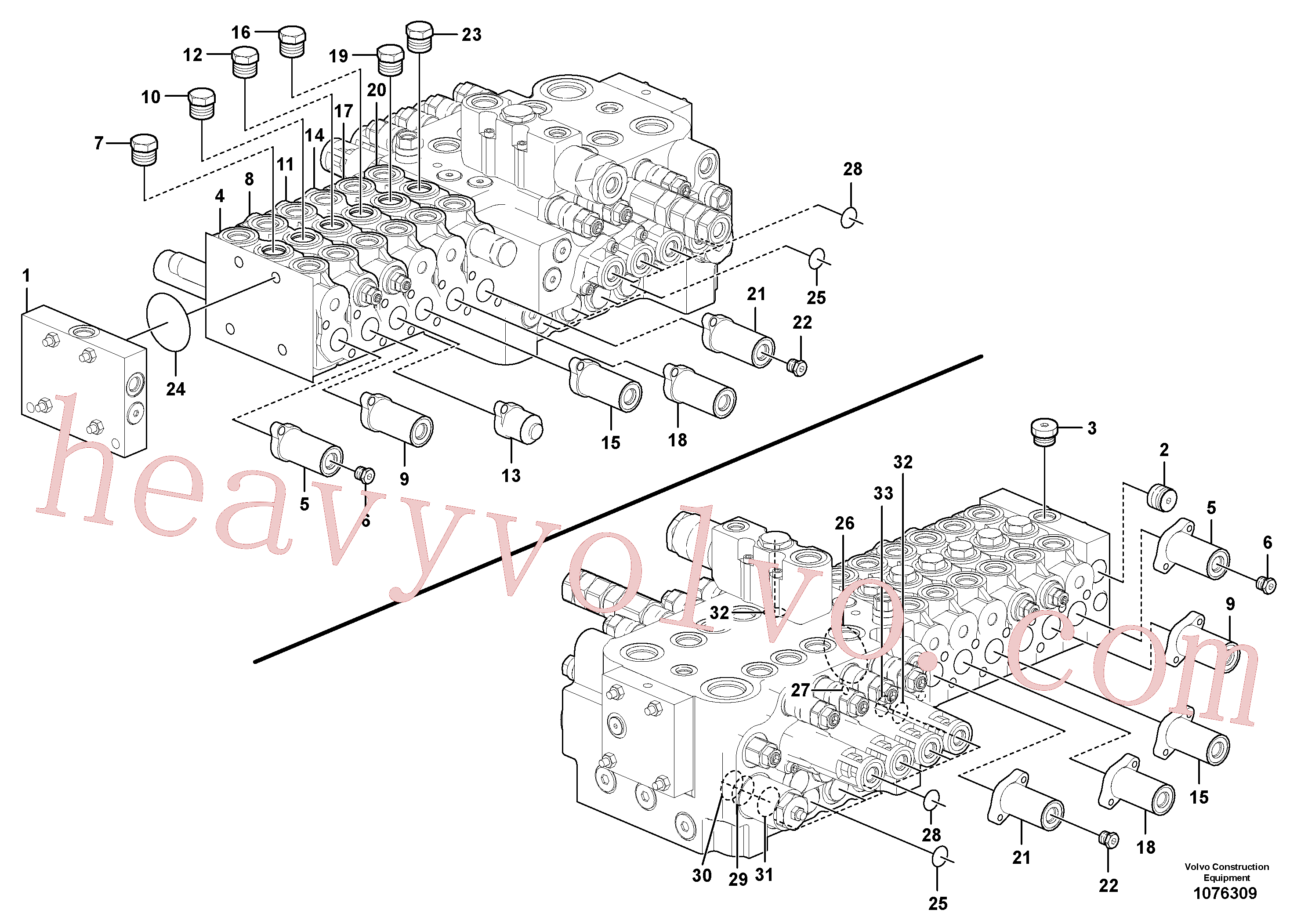 VOE14667610 for Volvo Main control valve(1076309 assembly)