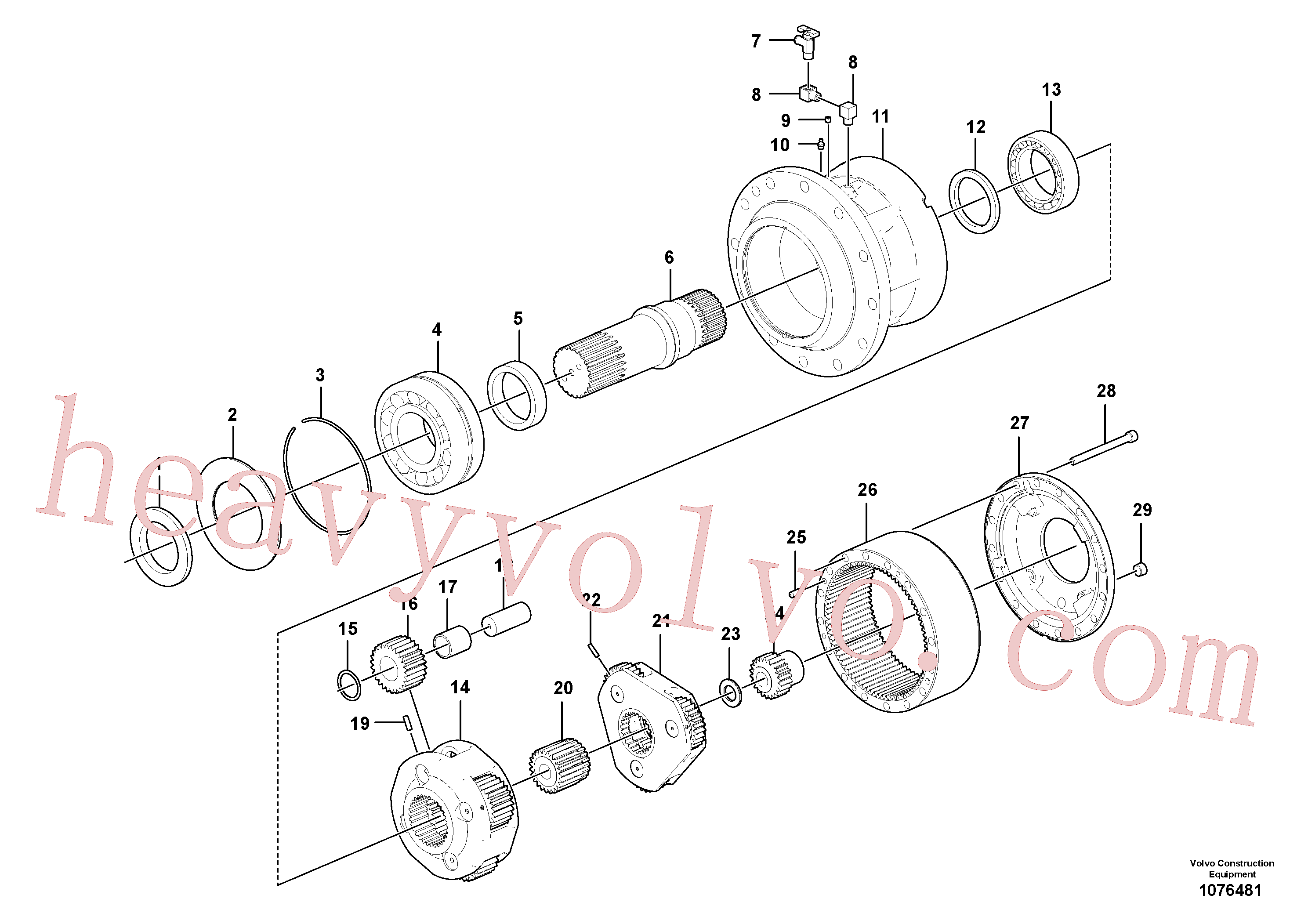 SA8230-22490 for Volvo Swing gearbox(1076481 assembly)