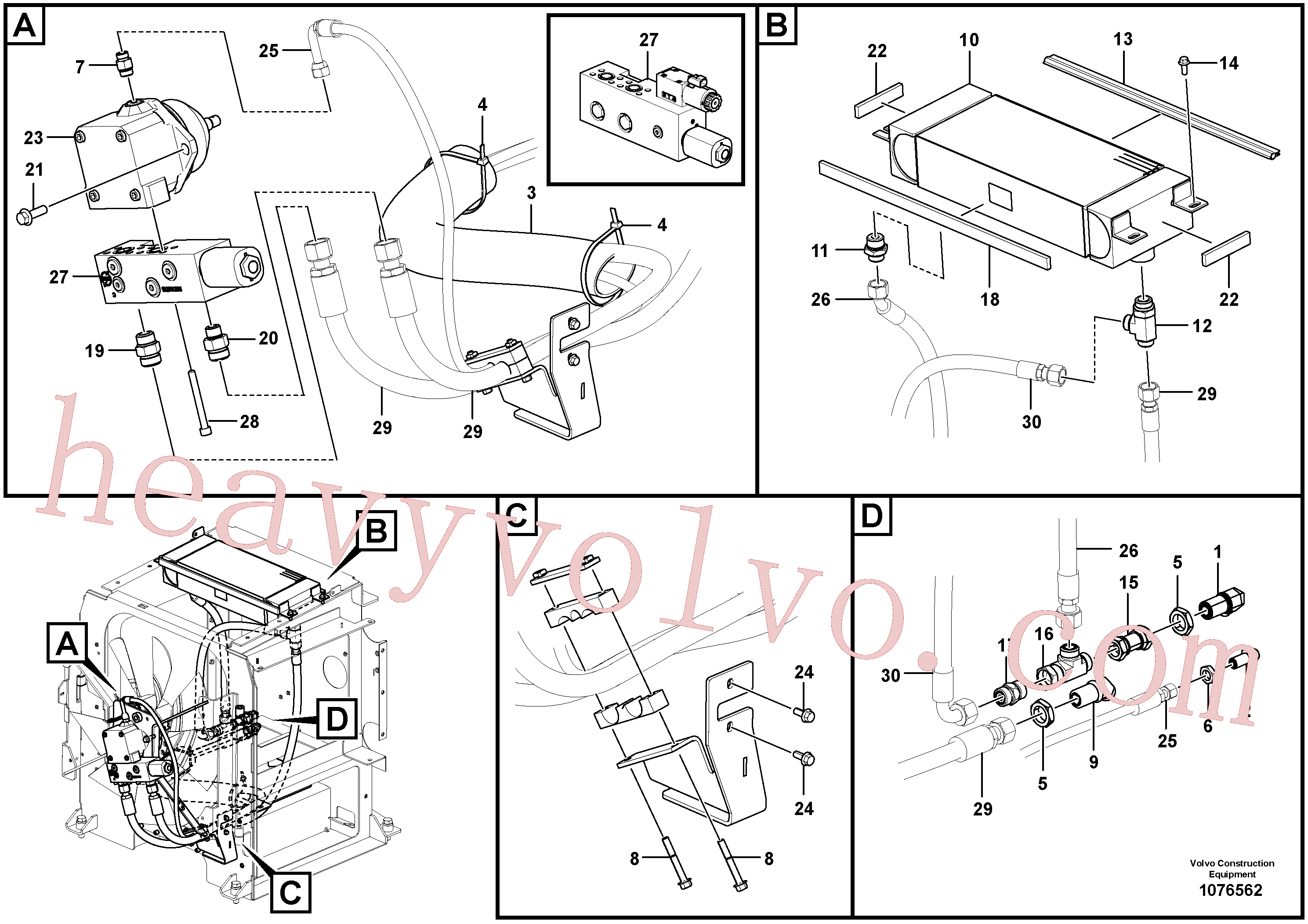 VOE935425 for Volvo Fan circuit - rear(1076562 assembly)