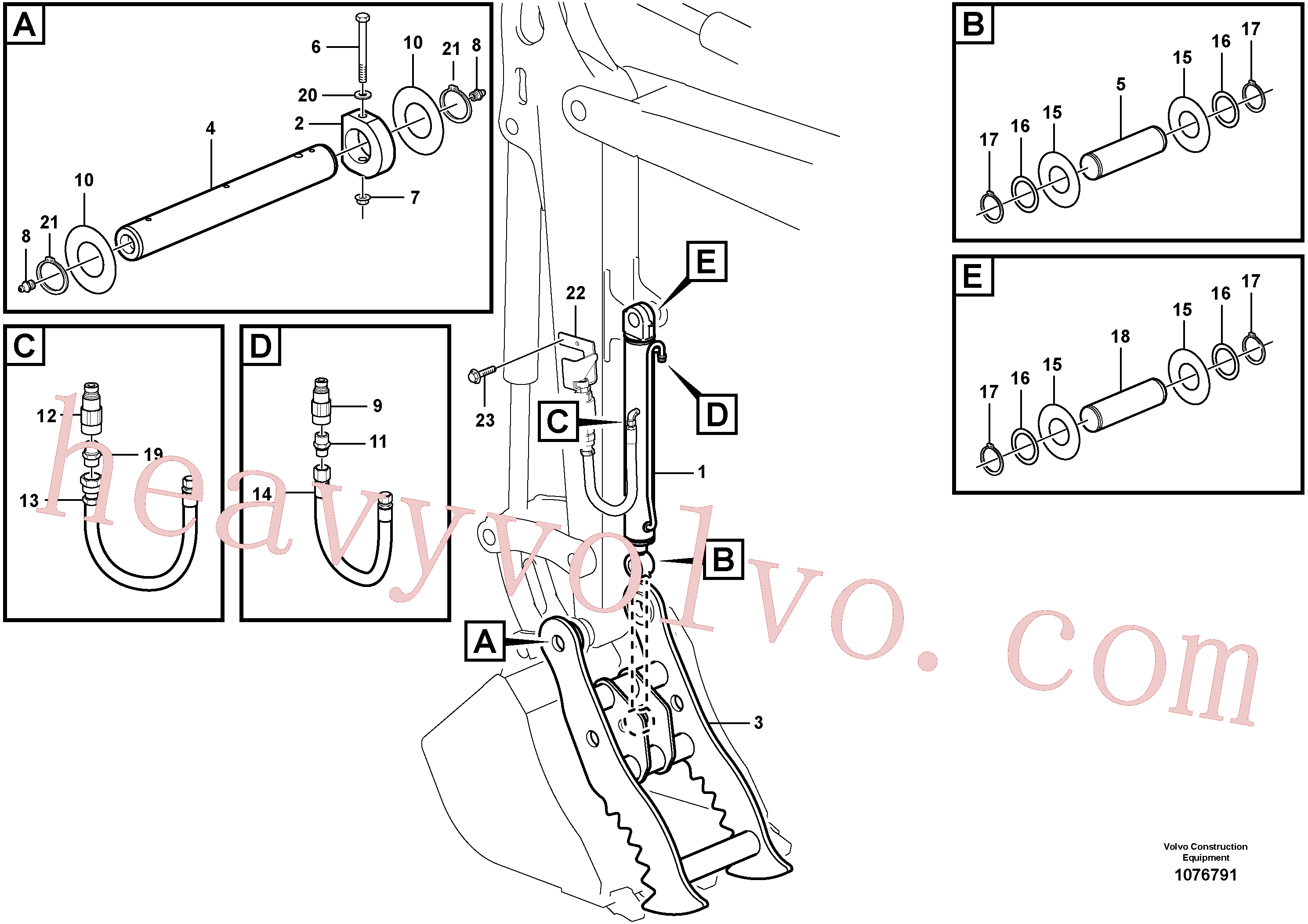 VOE15603789 for Volvo Thumb kit without bucket(1076791 assembly)