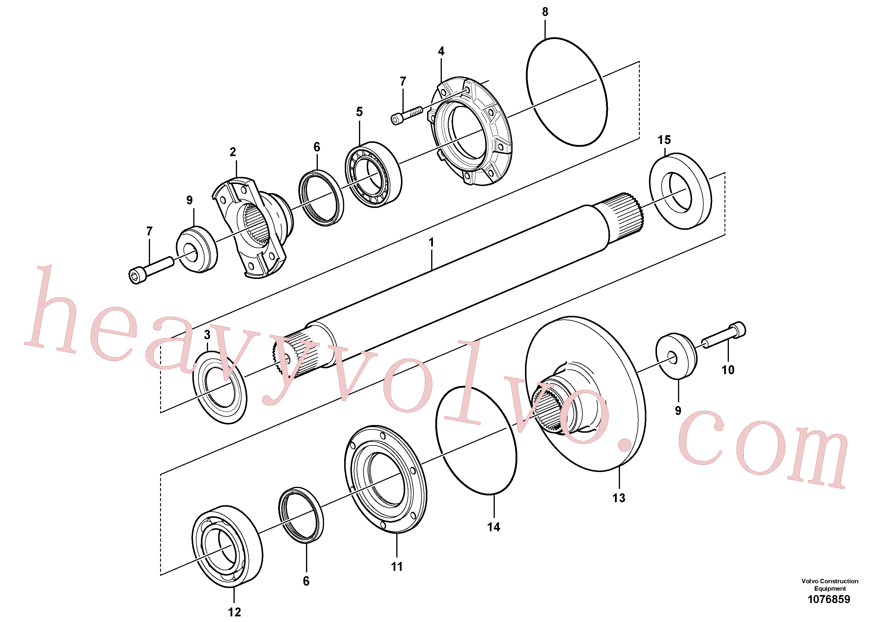 VOE958908 for Volvo Intermediate shaft(1076859 assembly)