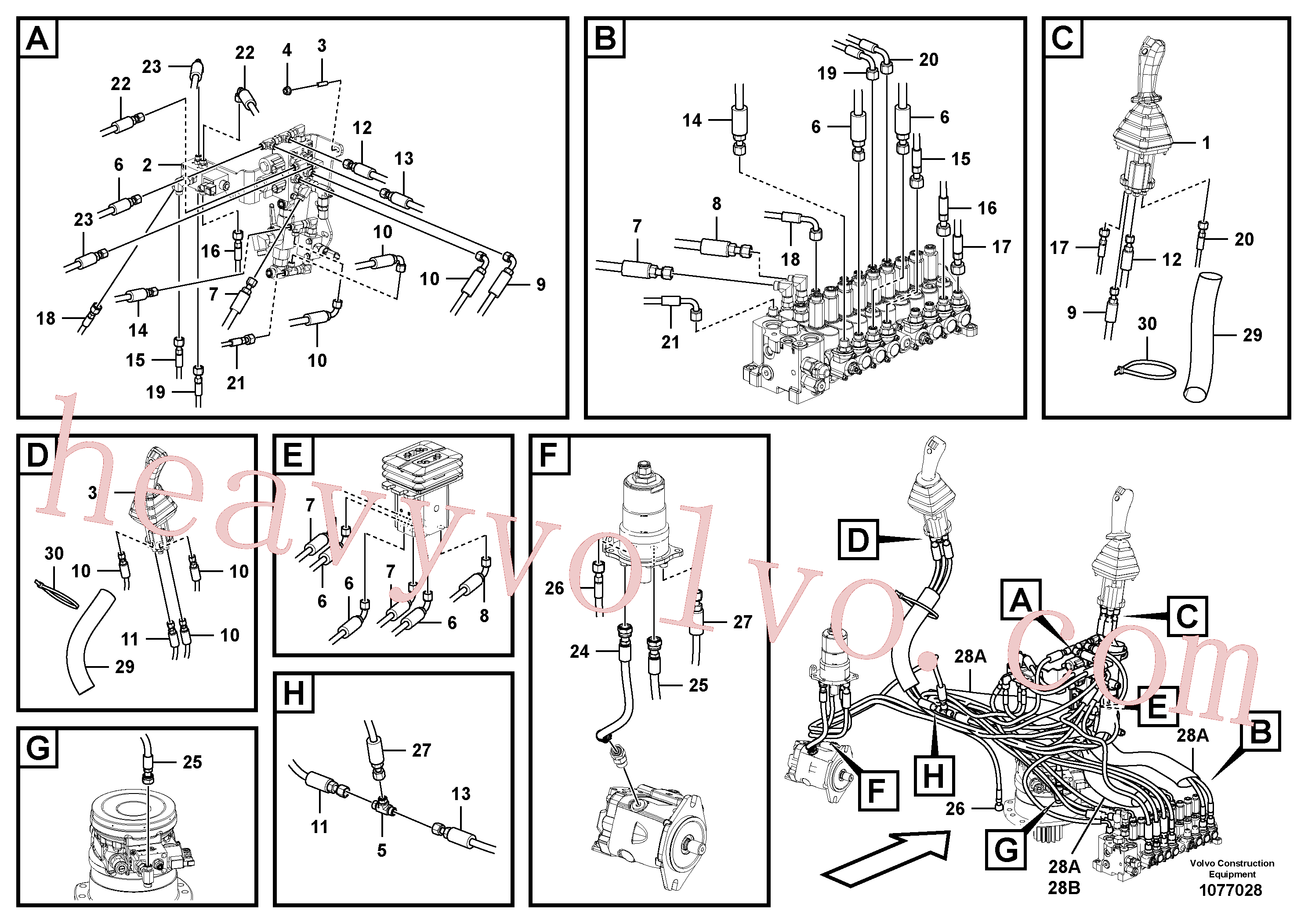 VOE937412 for Volvo Hydraulic circuit ( low pressure )(1077028 assembly)