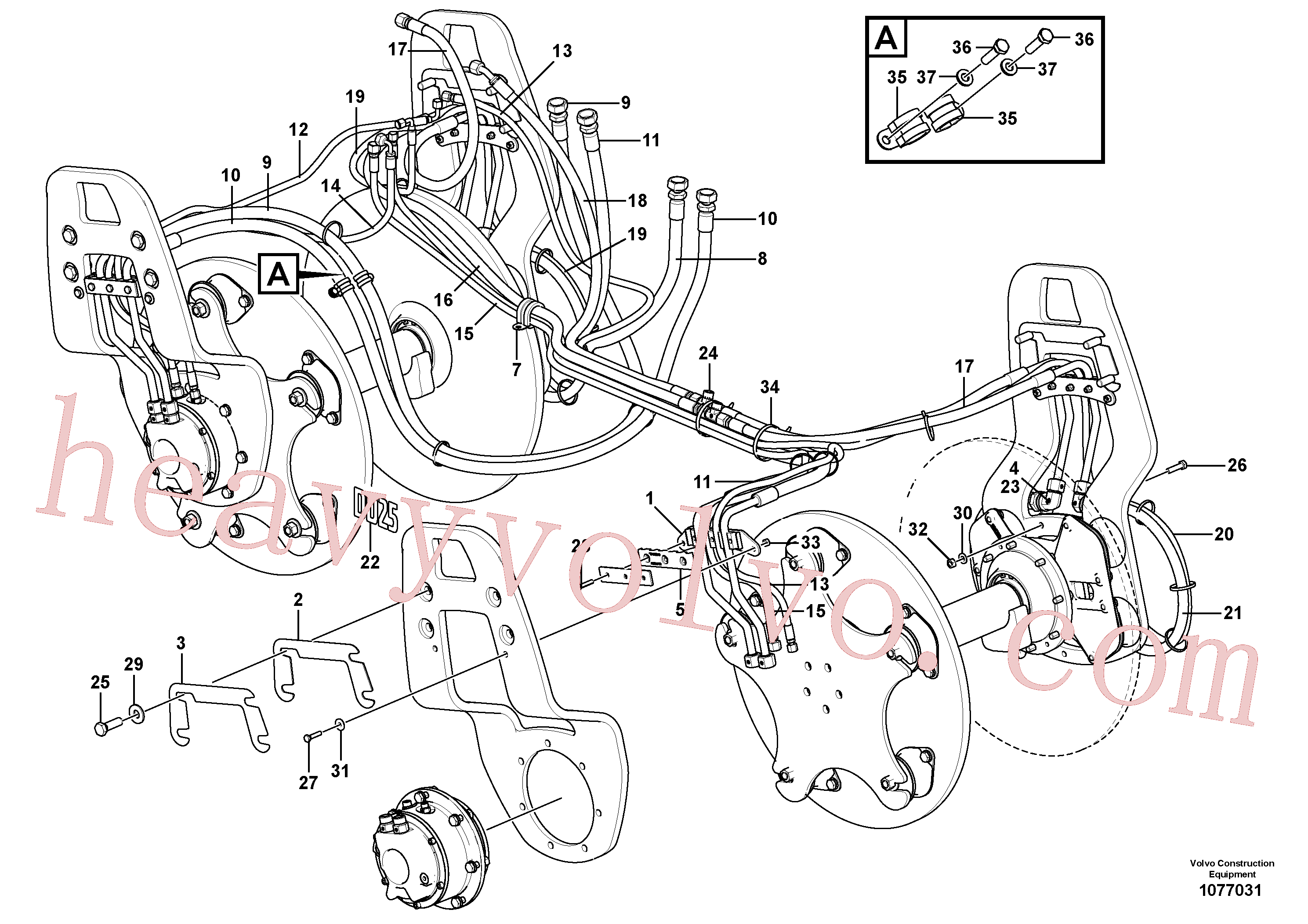 VOE15074741 for Volvo Drum installation(1077031 assembly)