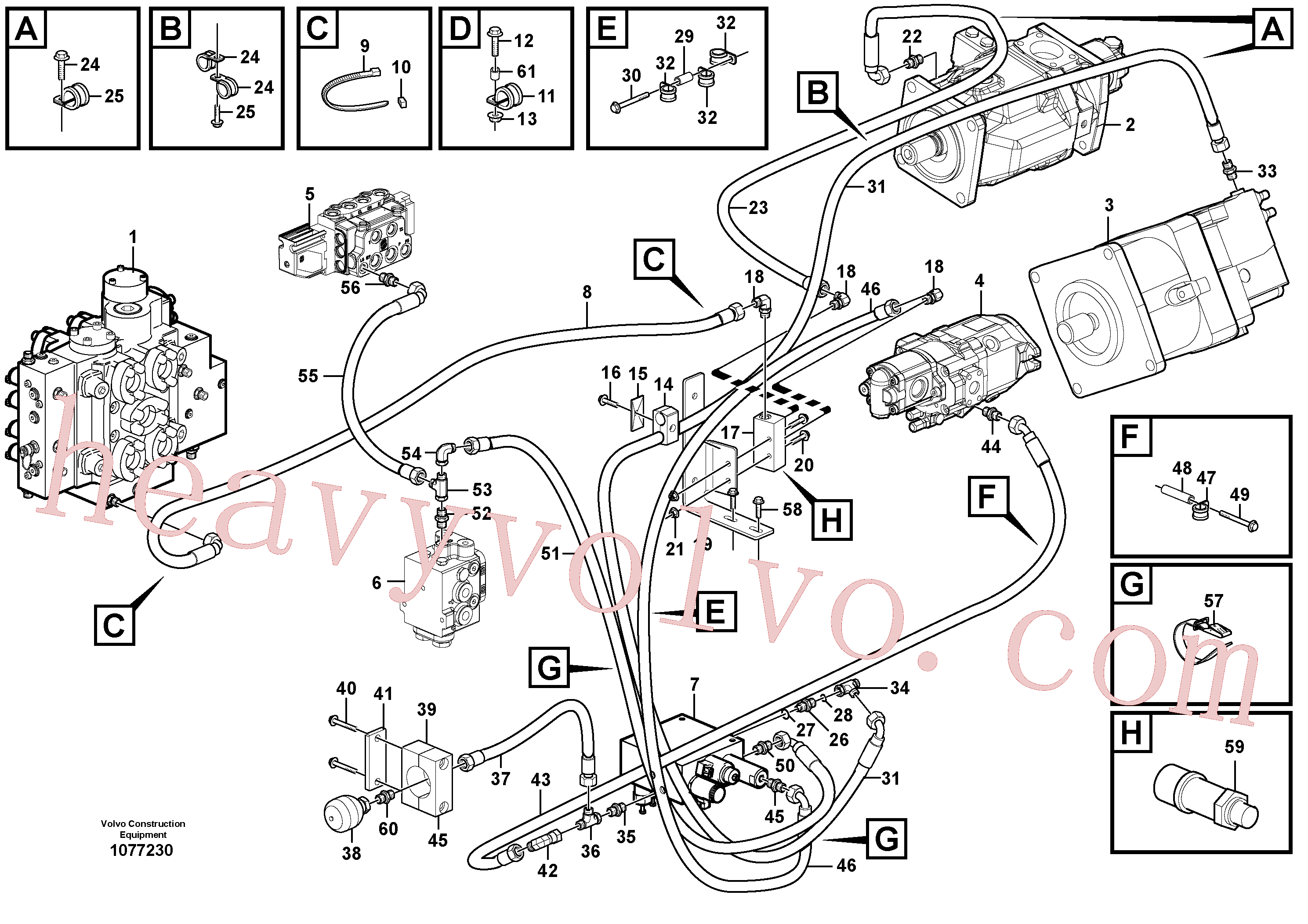 VOE11173878 for Volvo Load-sensing and leakage lines(1077230 assembly)