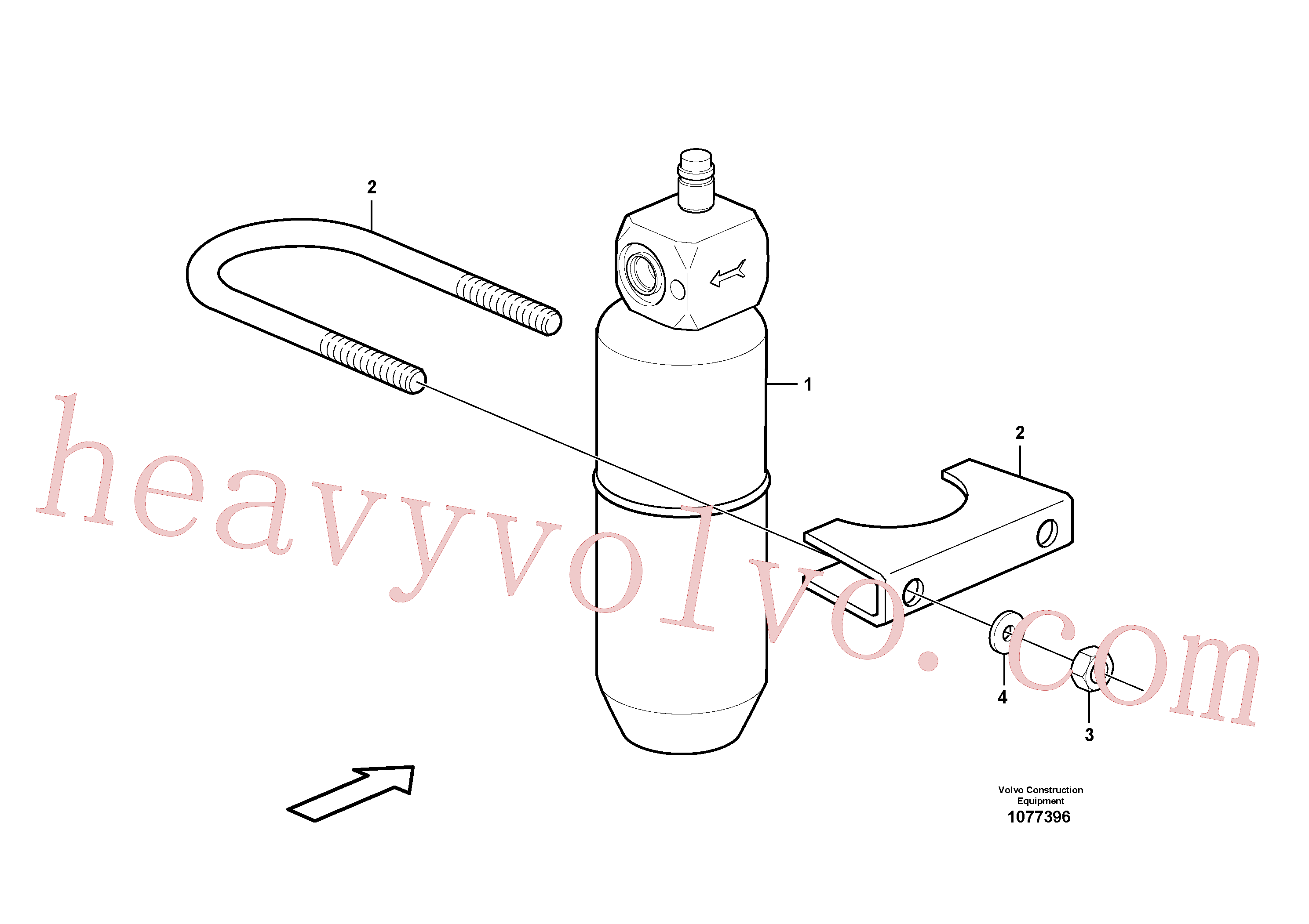 VOE994848 for Volvo Receiver drier with fitting parts.(1077396 assembly)