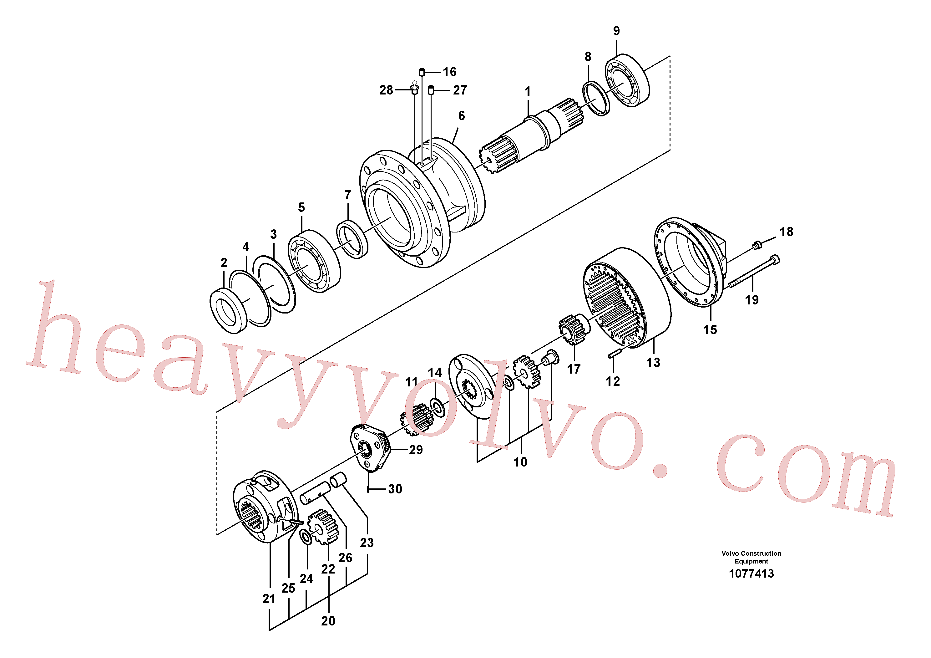 SA8230-22490 for Volvo Swing gearbox(1077413 assembly)