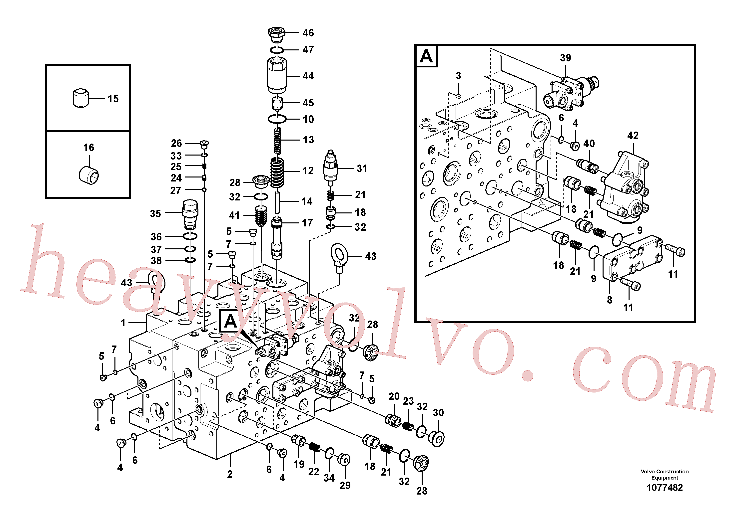 VOE14577789 for Volvo Main control valve(1077482 assembly)