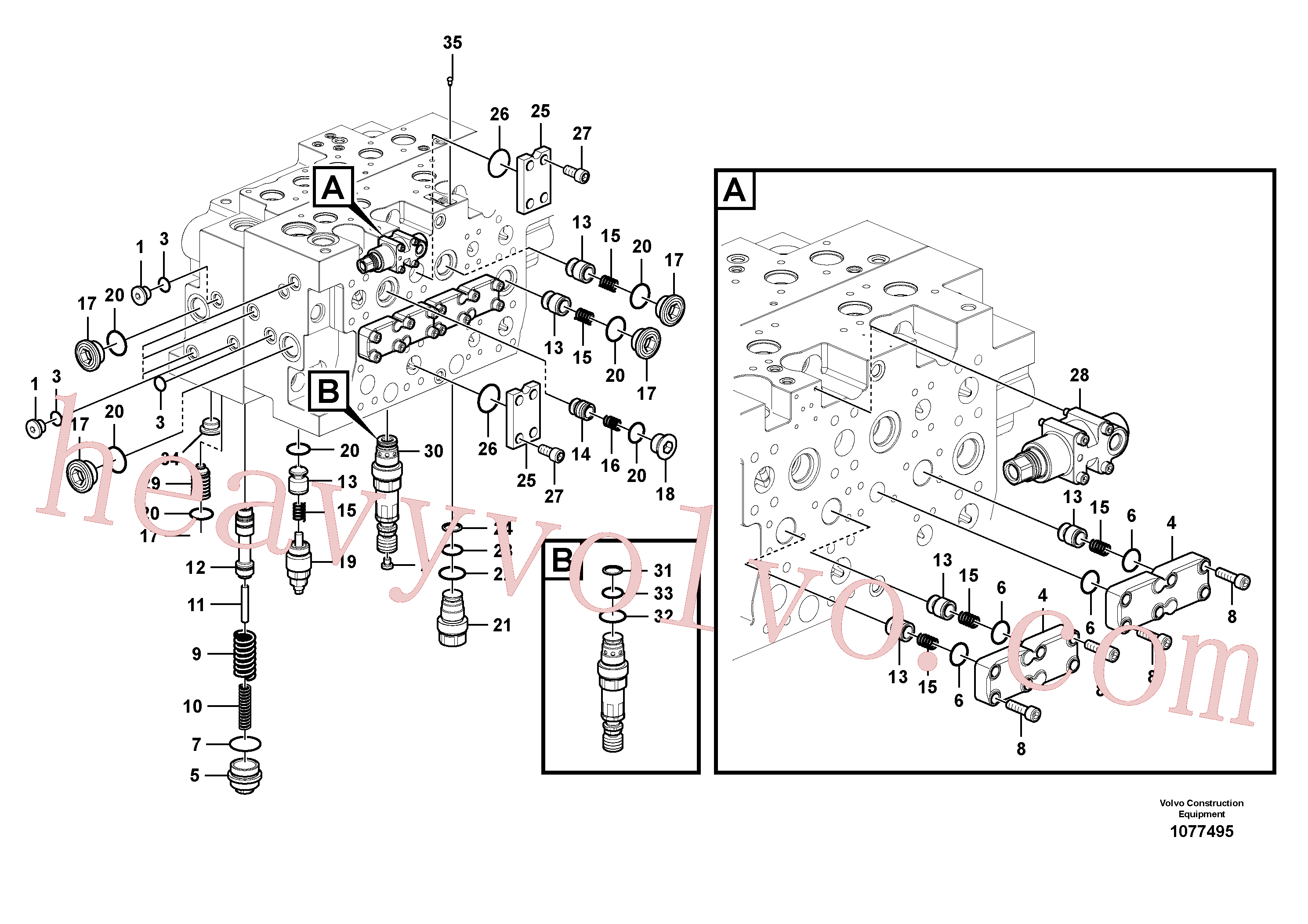 VOE14577789 for Volvo Main control valve(1077495 assembly)