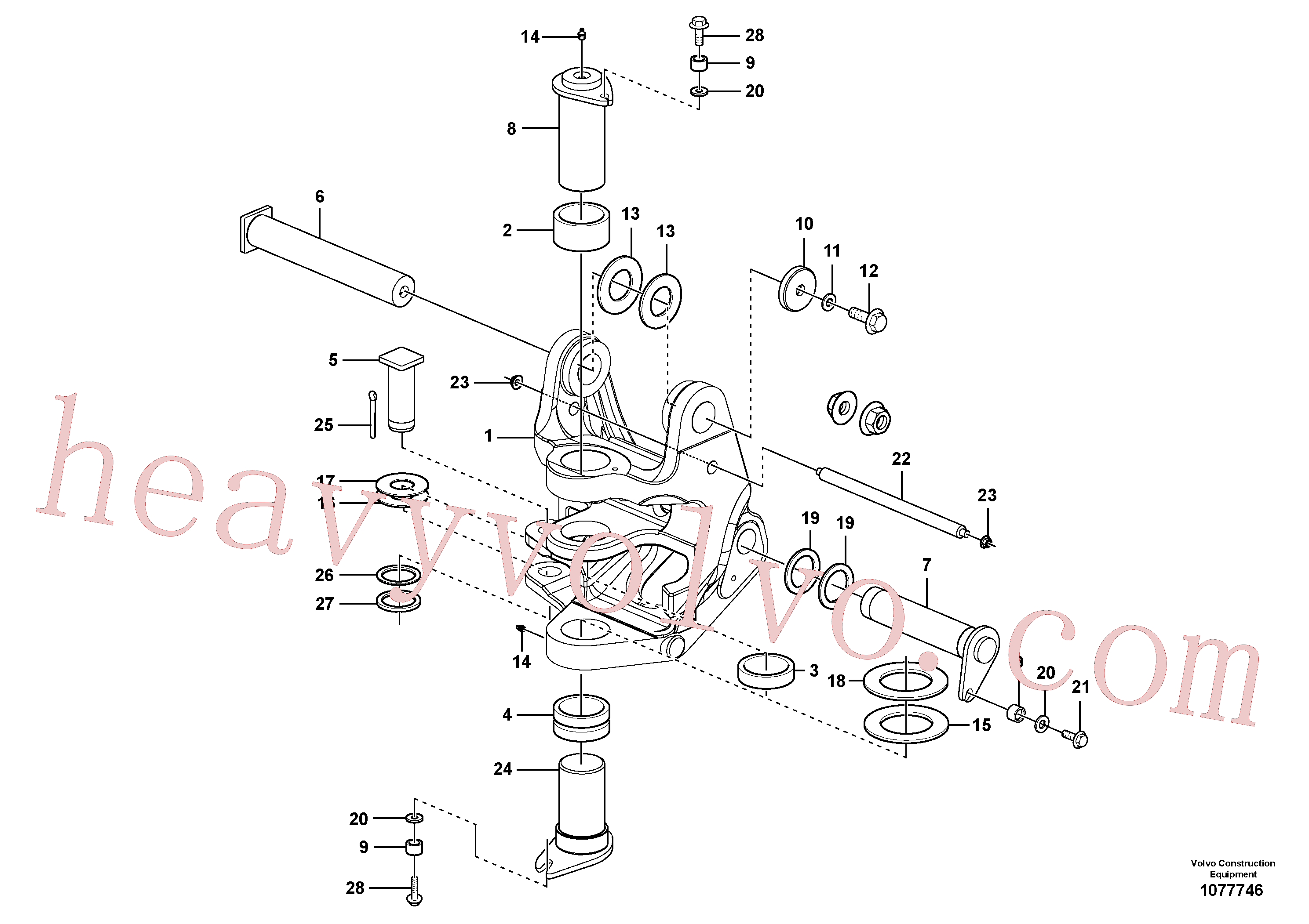 PJ5540094 for Volvo Pivot pin(1077746 assembly)