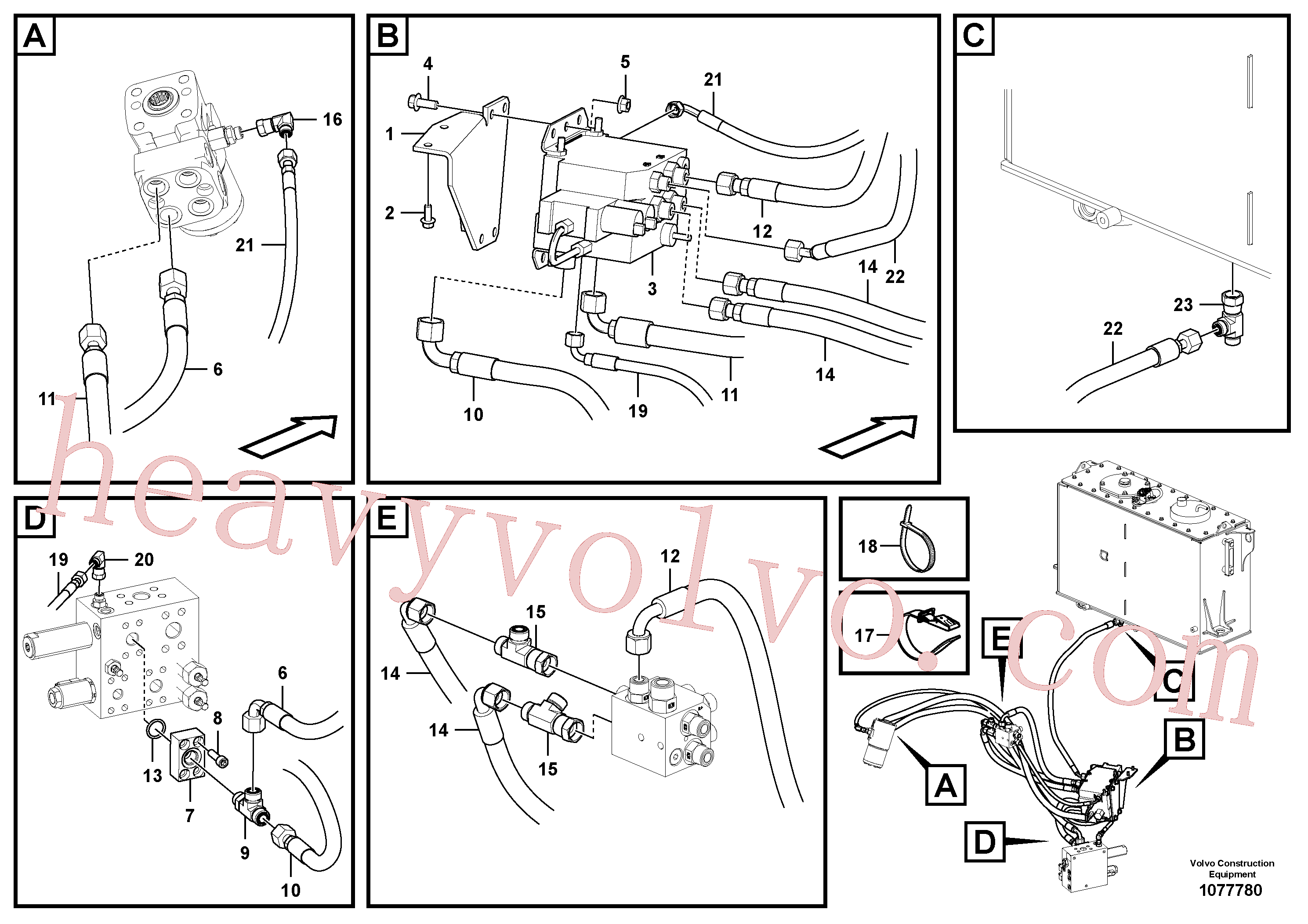 VOE938661 for Volvo CDC - steering(1077780 assembly)