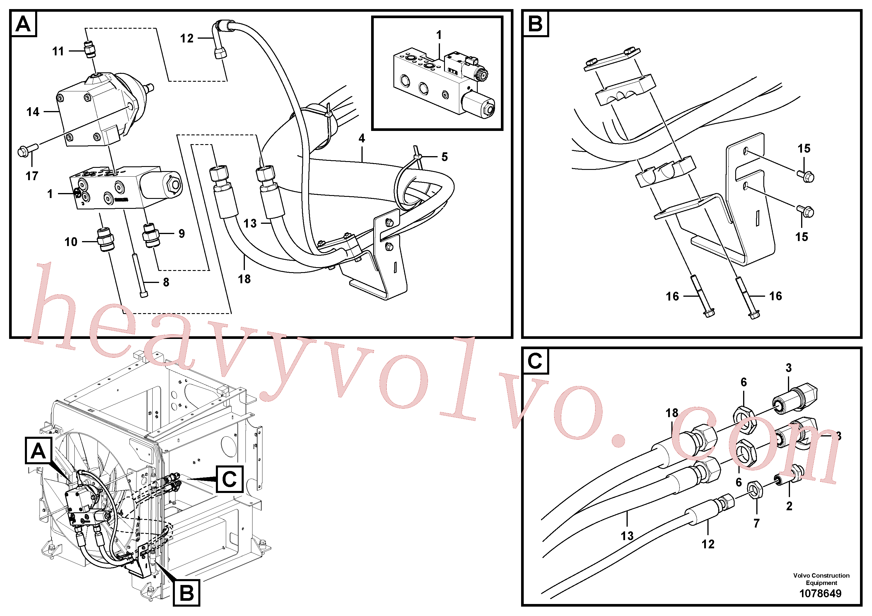 VOE945295 for Volvo Fan circuit - rear(1078649 assembly)