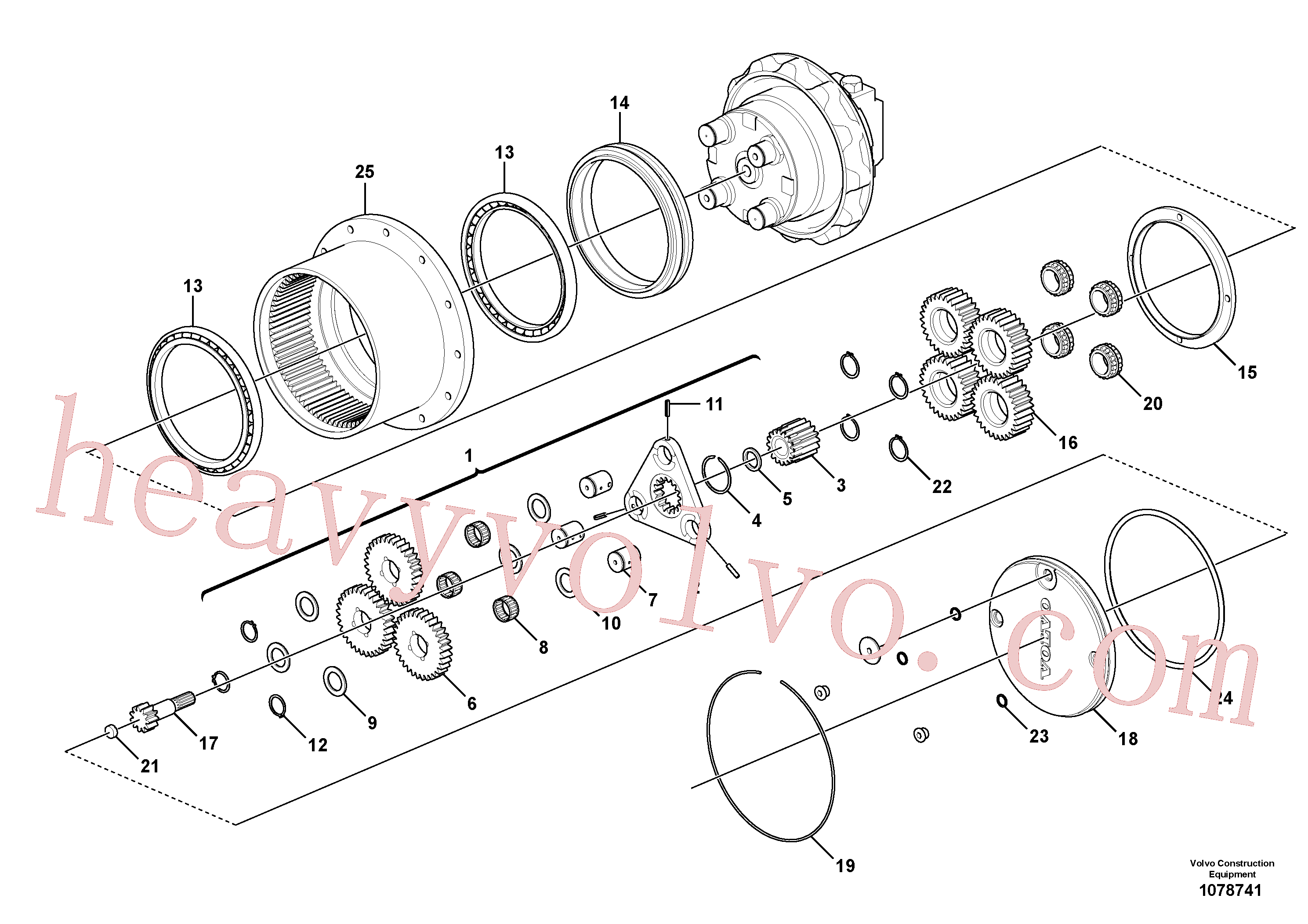 VOE14516545 for Volvo Travel gearbox(1078741 assembly)